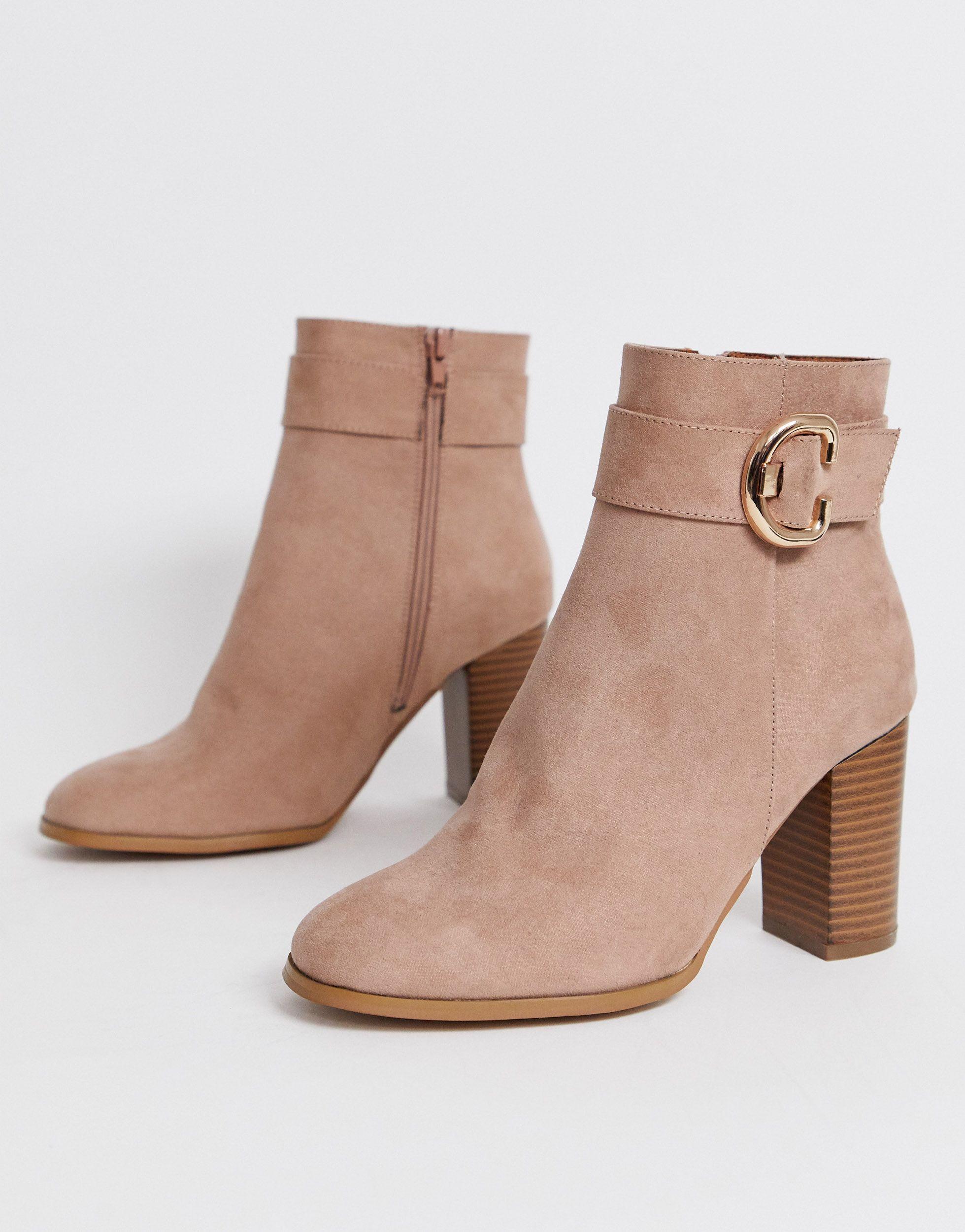 tan wide fit ankle boots