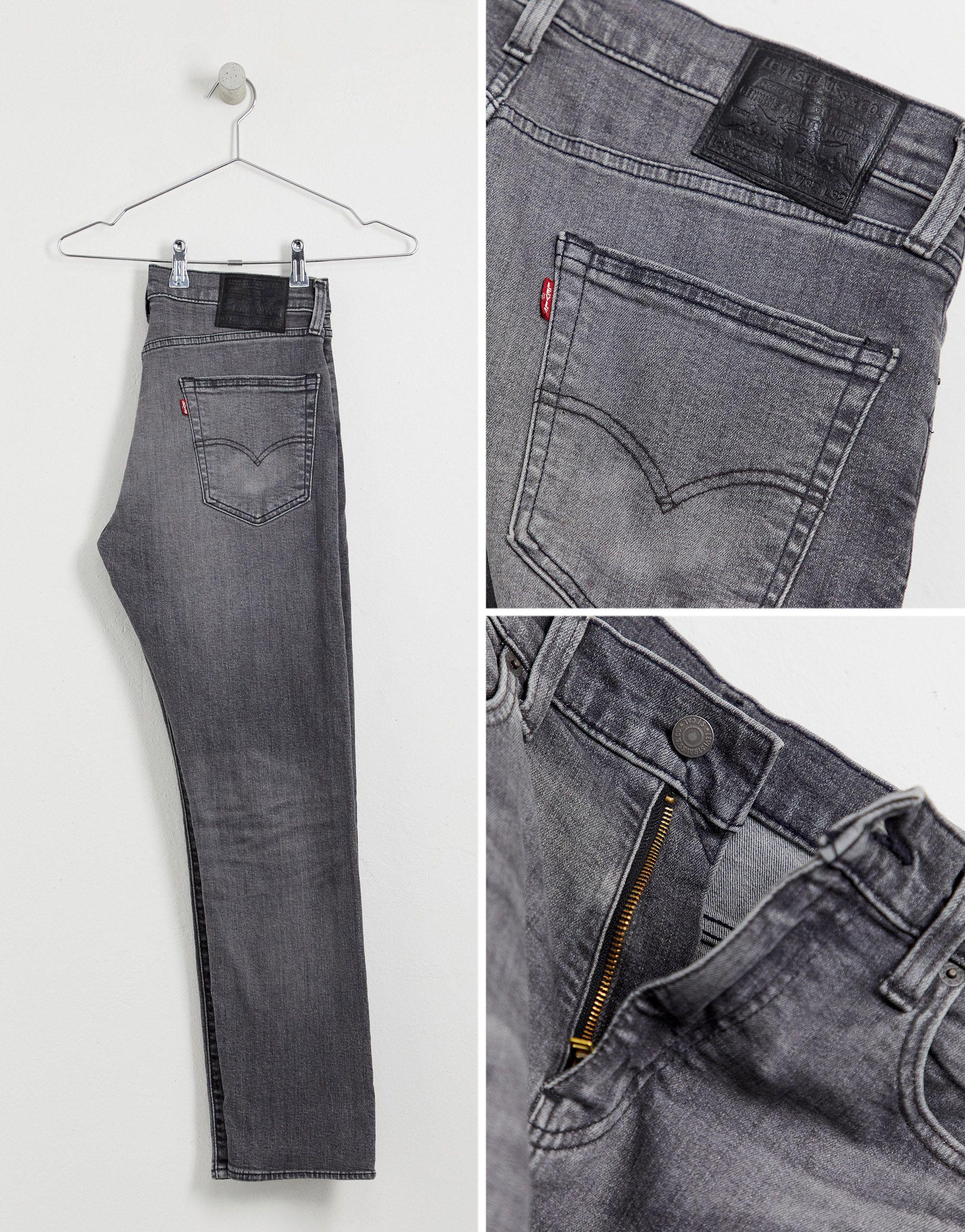 Levi's 502 Regular Taper Jeans in Grey for Men | Lyst UK