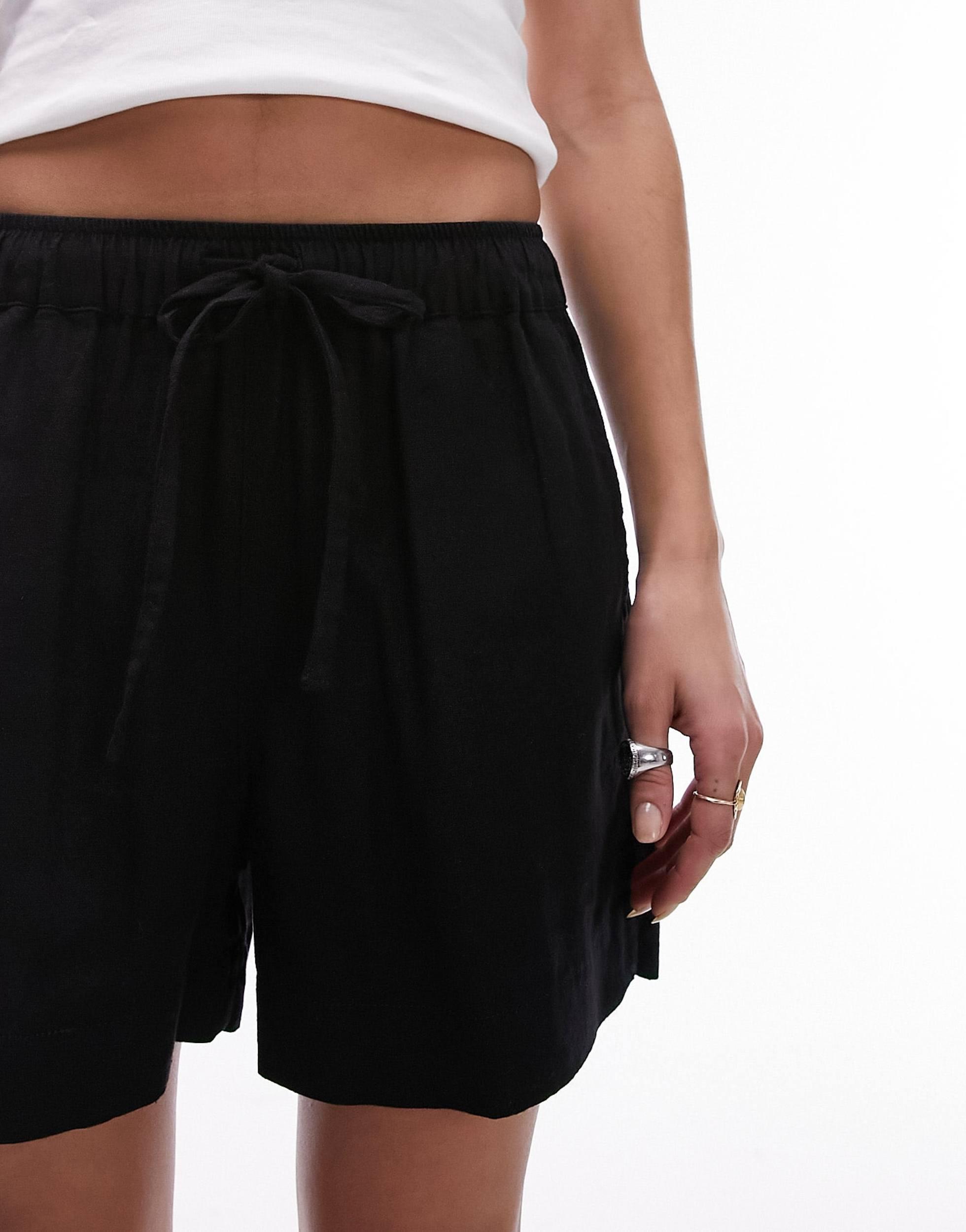 Short De Compression Femme Topshop – Noir, Taille 8, Très Bon état