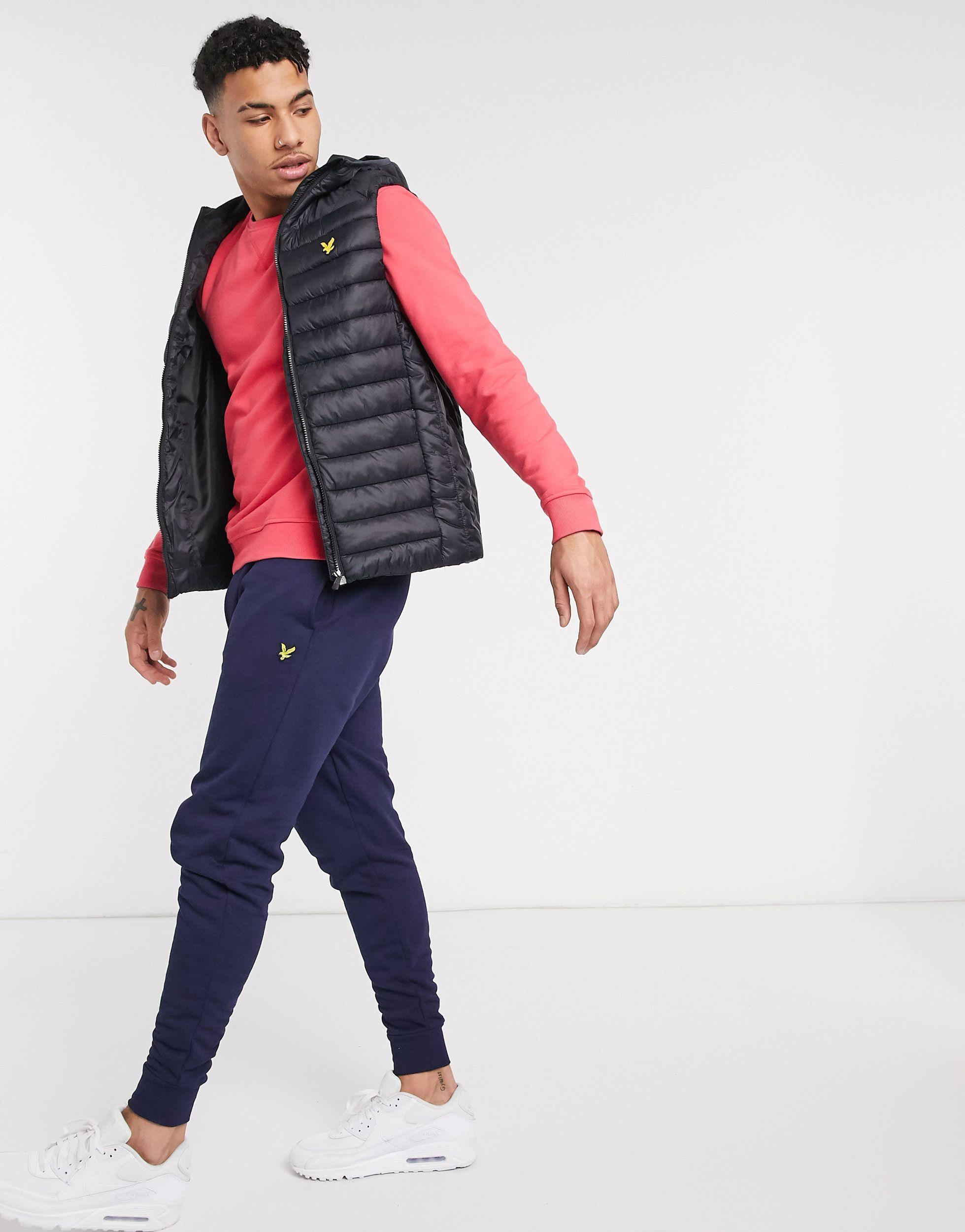 Gilet trapuntato leggero neroLyle \u0026 Scott in Materiale sintetico da Uomo  colore Nero | Lyst