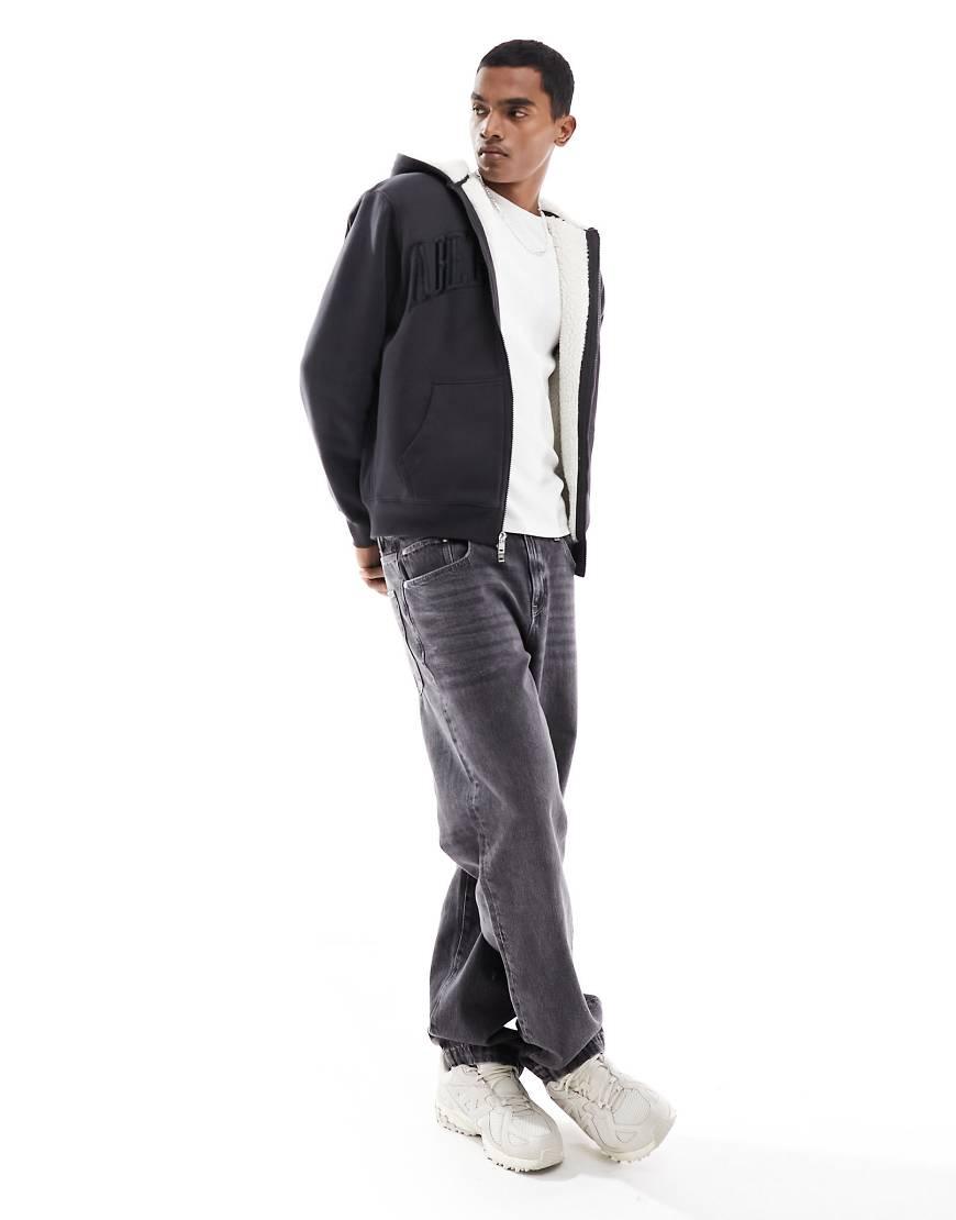 Felpa Con Cappuccio Fodera da Uomo di Abercrombie Fitch in Blu Lyst