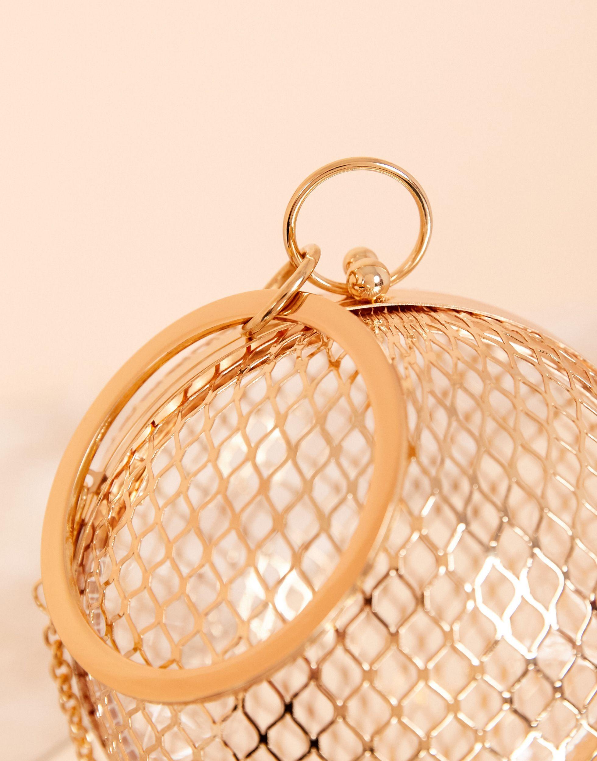 ASOS Cage Sphere Clutch Bag in Metallic | Lyst