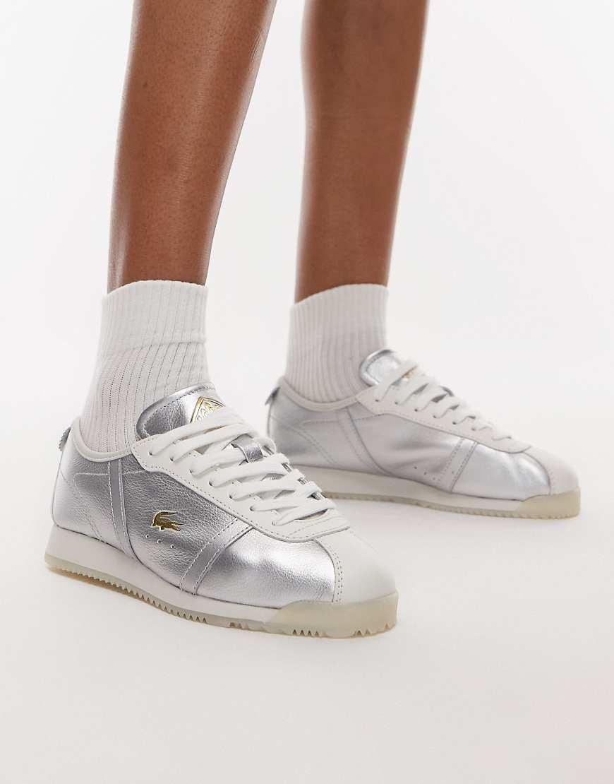 T Clip Zapatillas Lacoste Mujer Plateadas Zapatillas Lacoste De