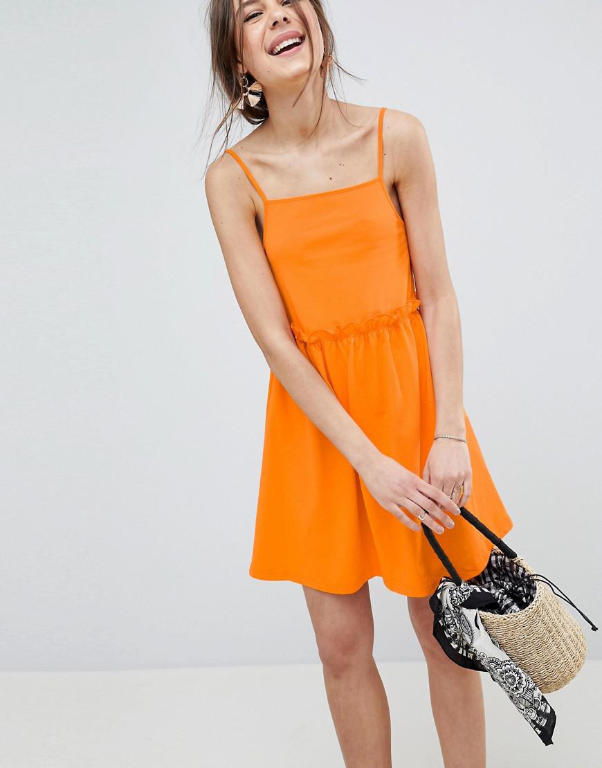 square neck smock dress