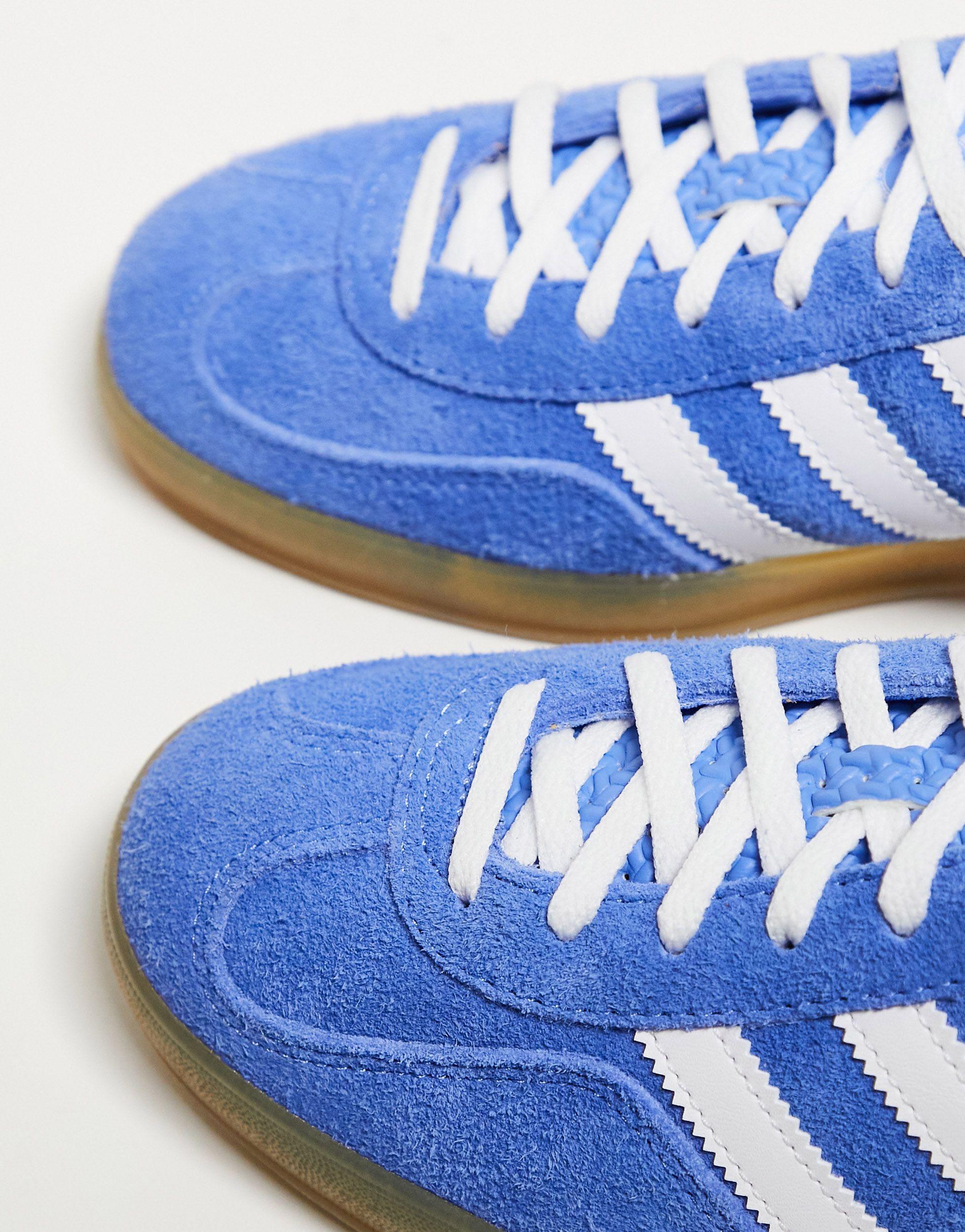 adidas Originals Gazelle Indoor Gum Sole Trainers in Blue Lyst