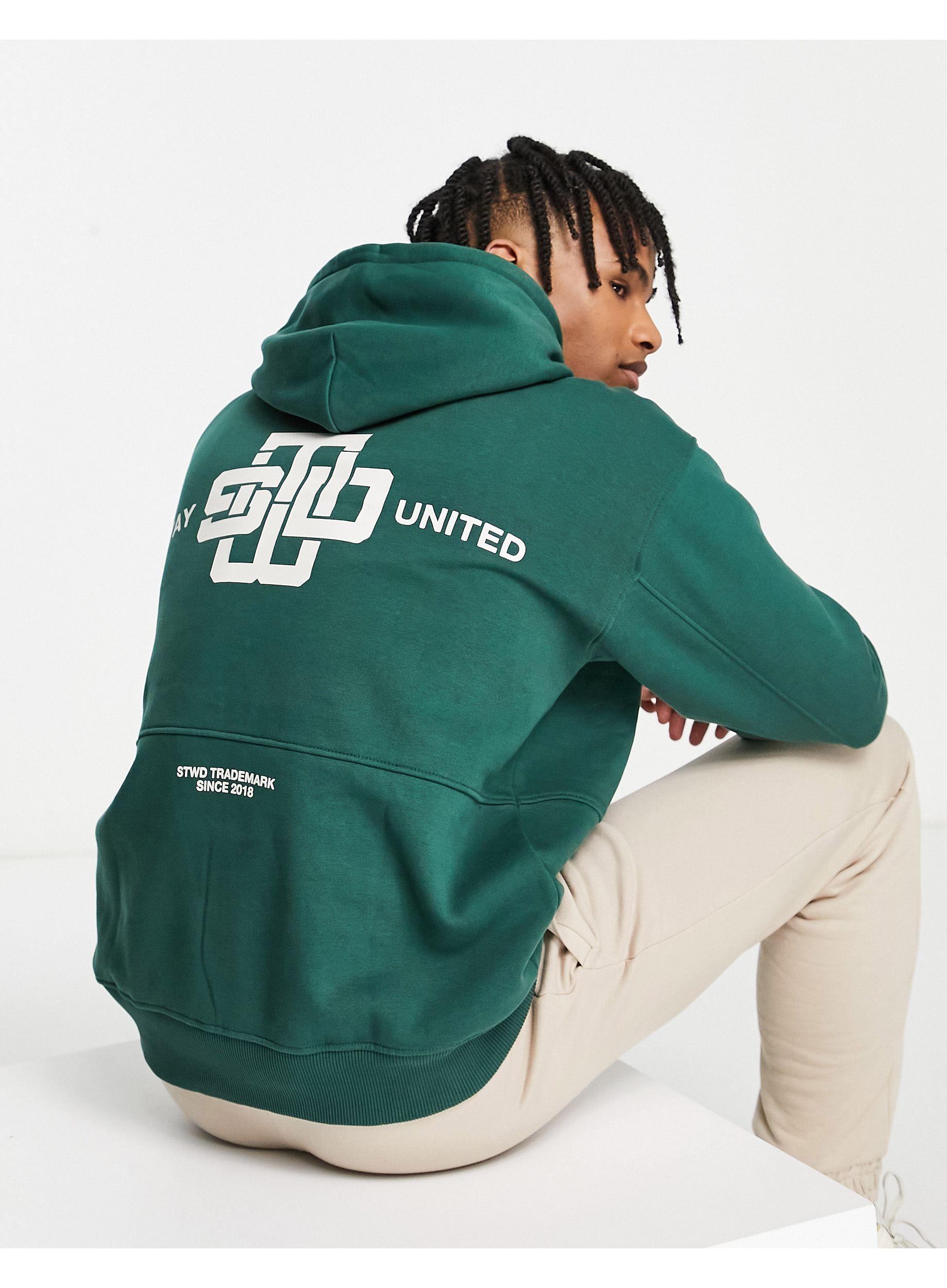 Pull&Bear Stwd Hoodie Green Men Lyst