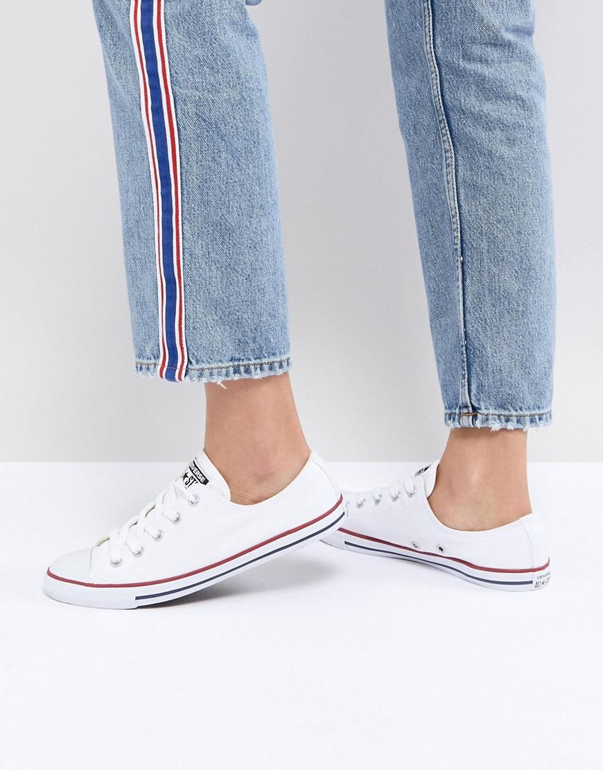 white leather converse ox low