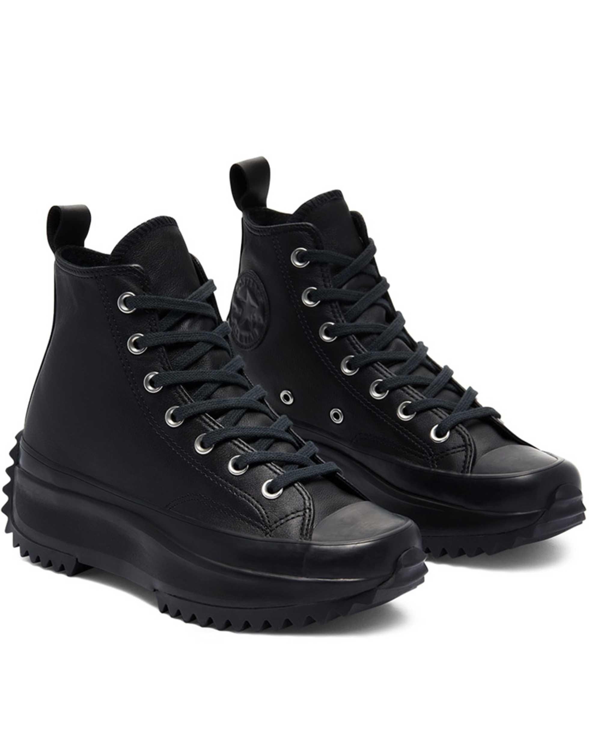 Converse Run Star Hike High Leather Sneakers in Black | Lyst Australia