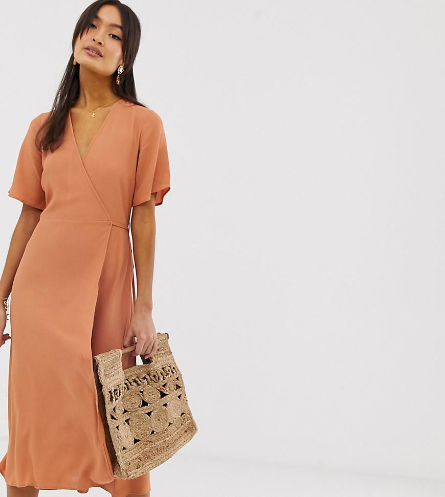 new look midi wrap dress