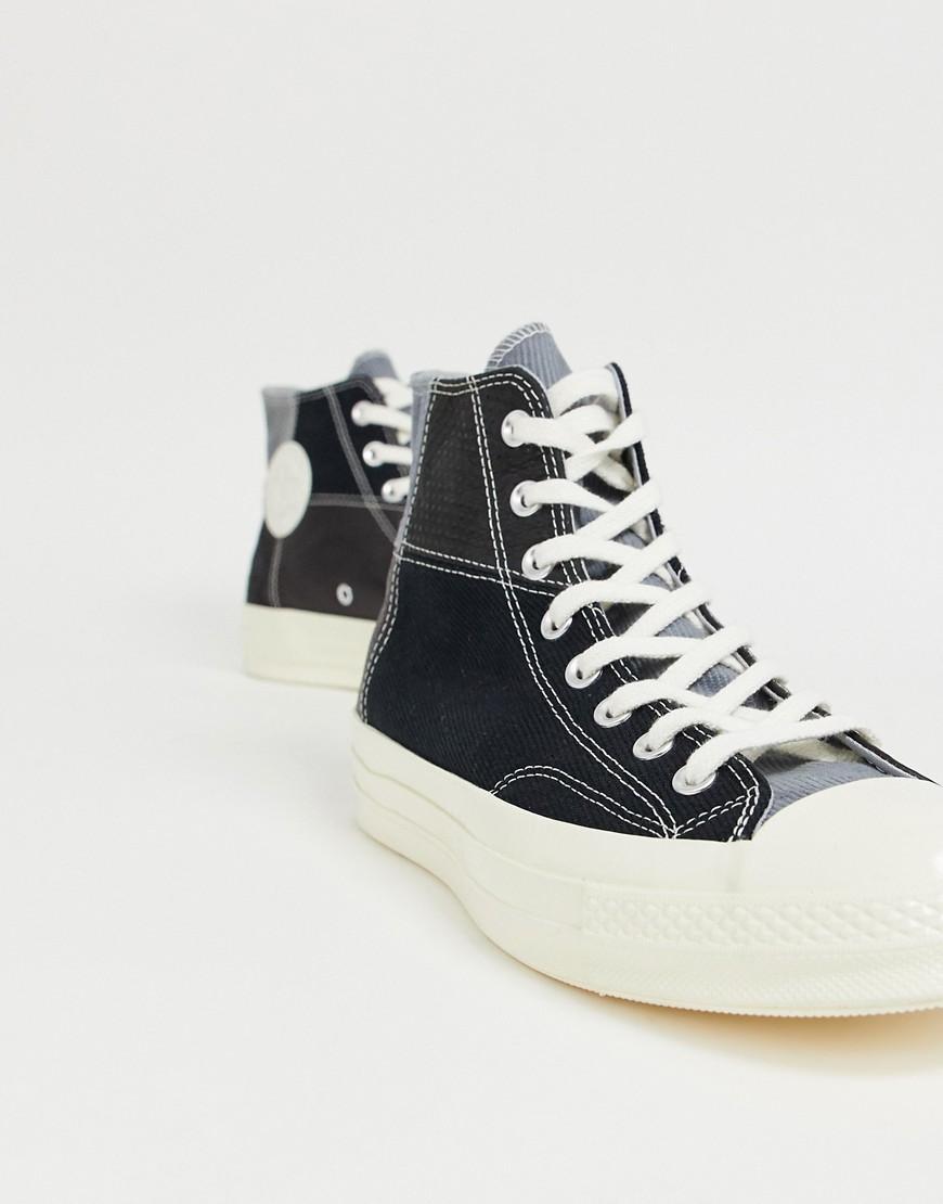 Converse Canvas Chuck 70 Patchwork Sneakers in Black for Men | Lyst