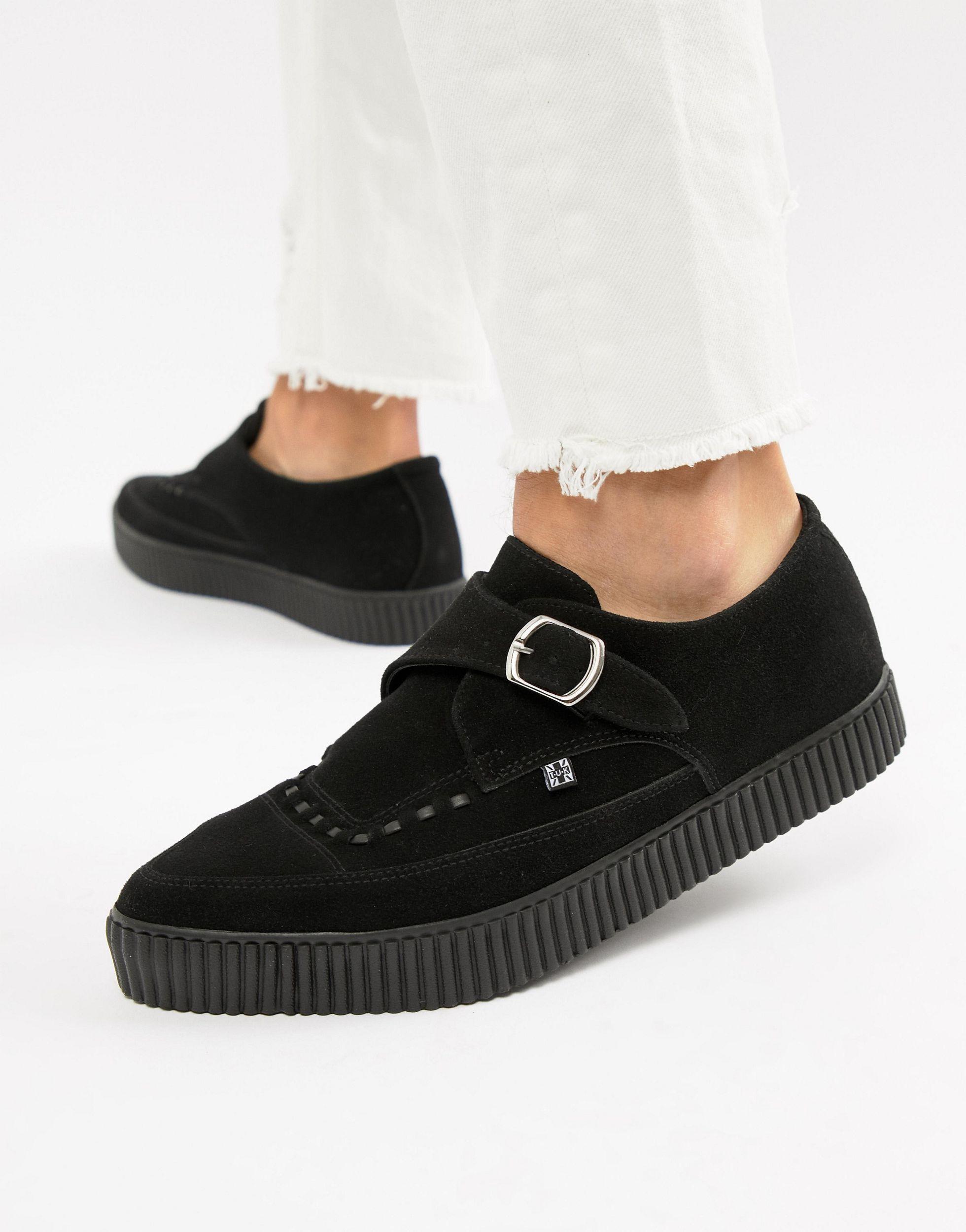 T.U.K. Vegan Schoenen Met Crêpe Zool En Gesp in het Zwart voor heren | Lyst  NL