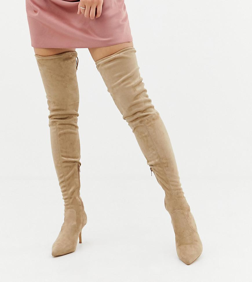 faux suede heeled boots
