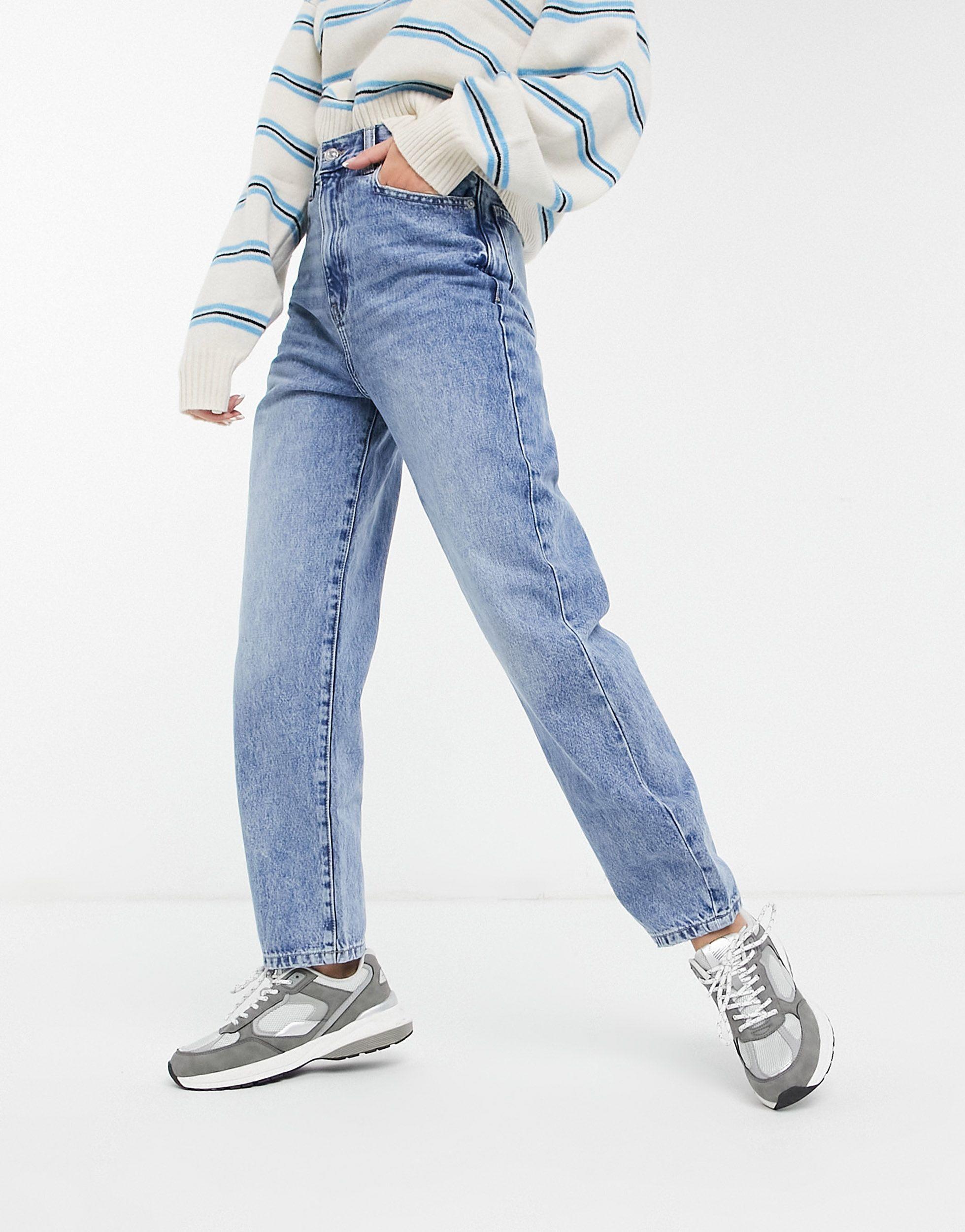 Mango Denim Mom Jeans in Blue - Lyst