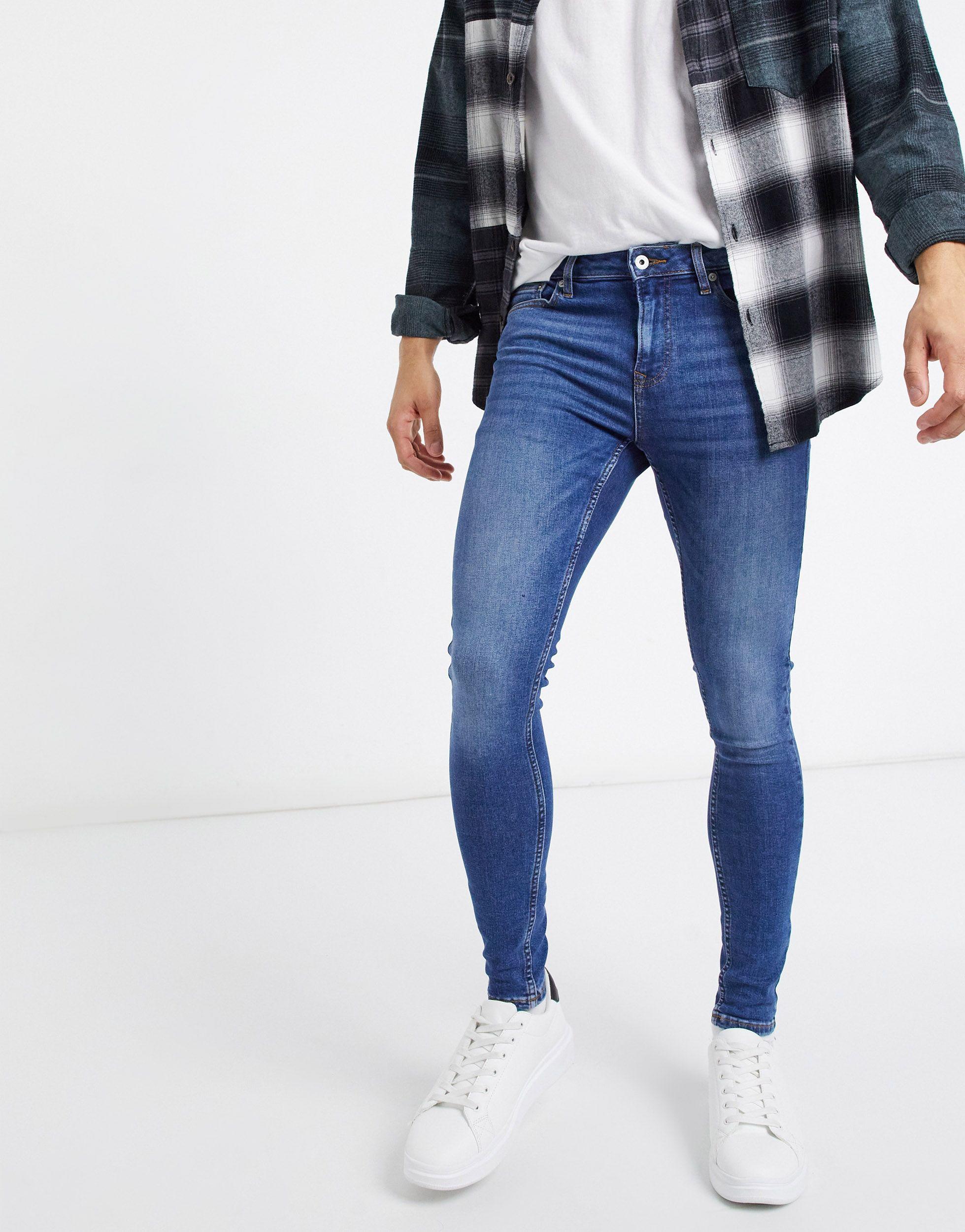 blue super skinny jeans