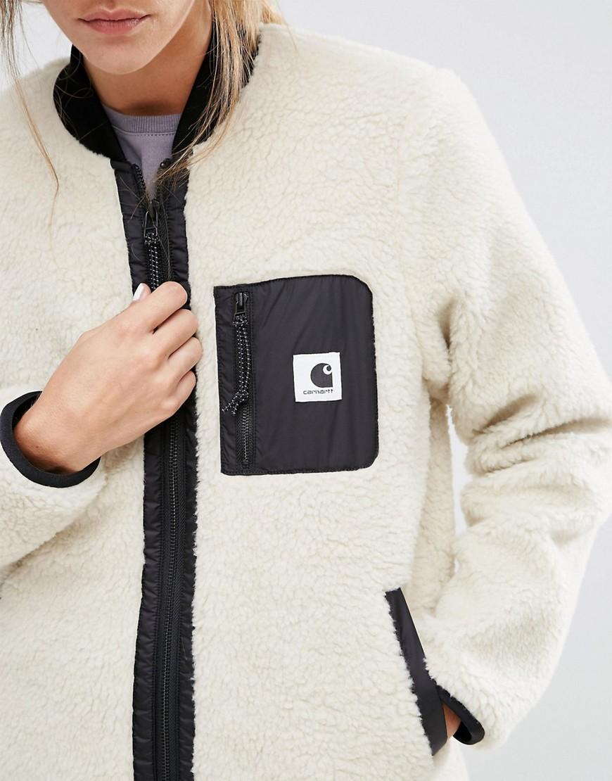Carhartt WIP Fleece Janet Liner Jacket With Contrast Zips in Natural | Lyst  UK