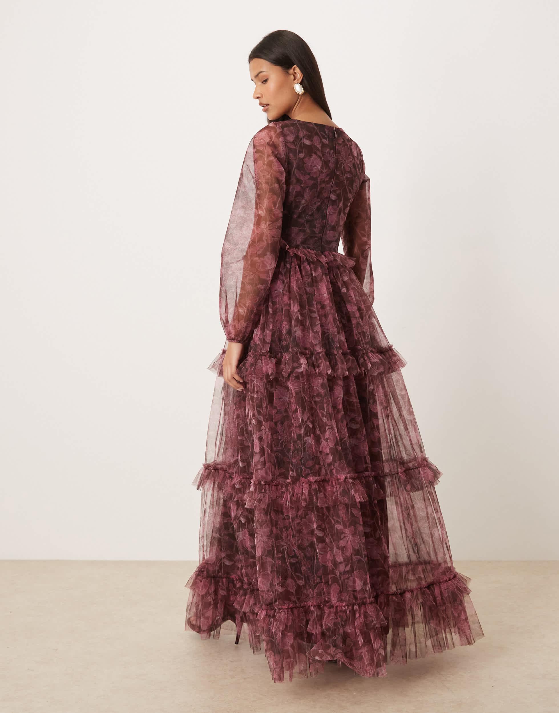 open lace back dress Red Beads Lace Sweetheart Tulle Strapless Tiered High Low Prom Dresses, Cp1107 US2 / Custom Color(Leaving A note)