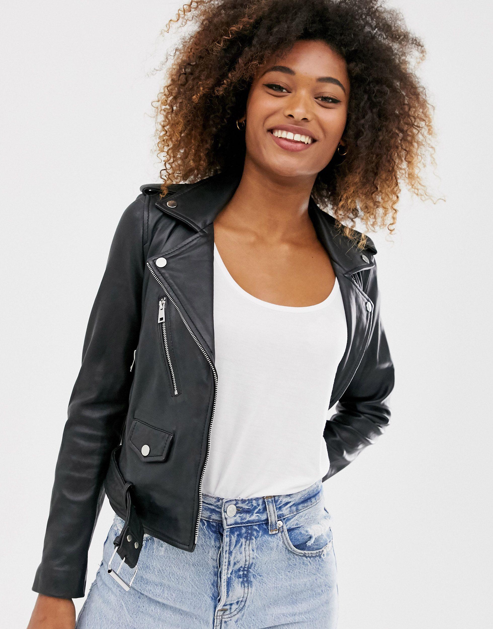 stradivarius leather jacket