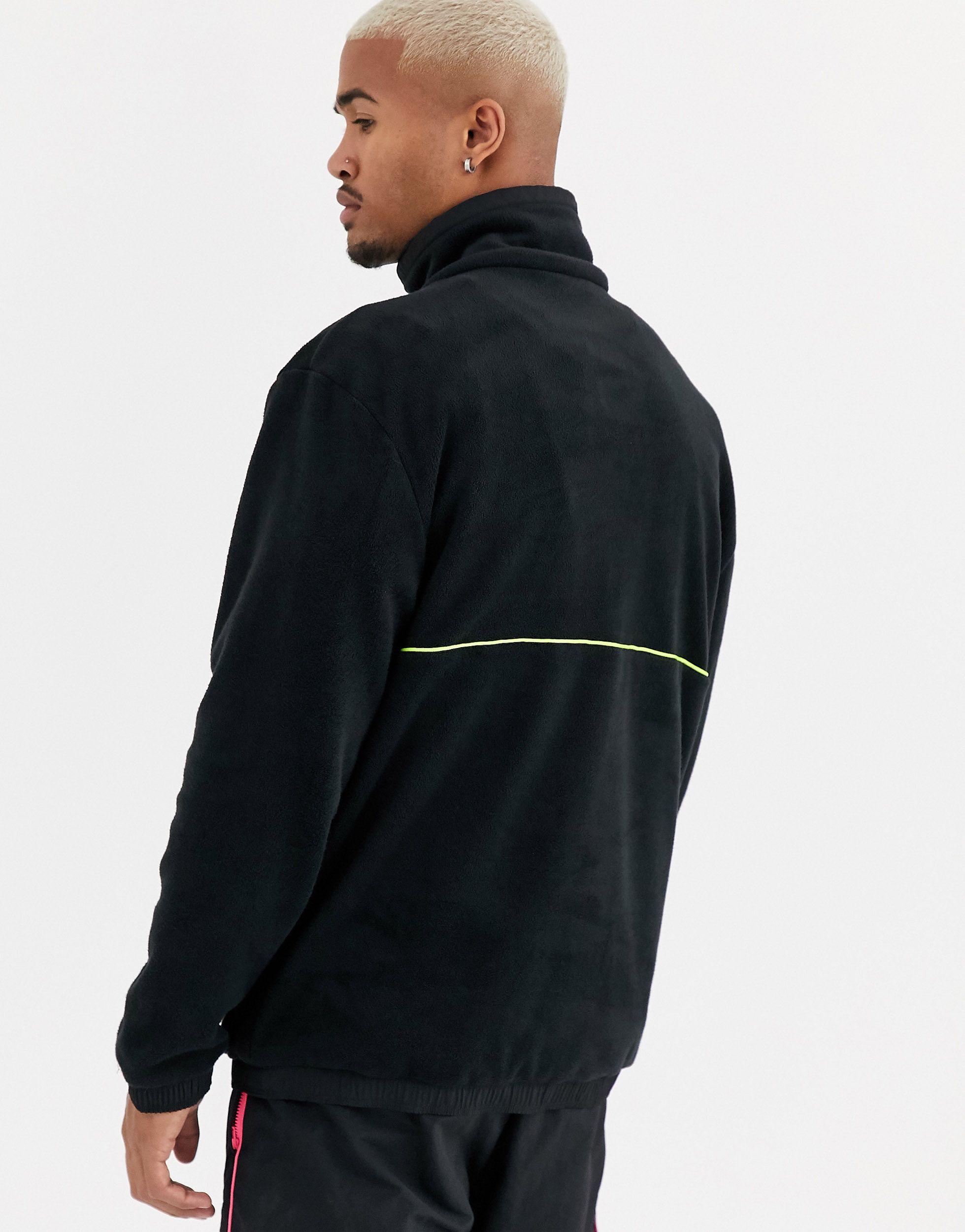 adidas Originals Adiplore Polar Fleece Jacket in Black for Men | Lyst