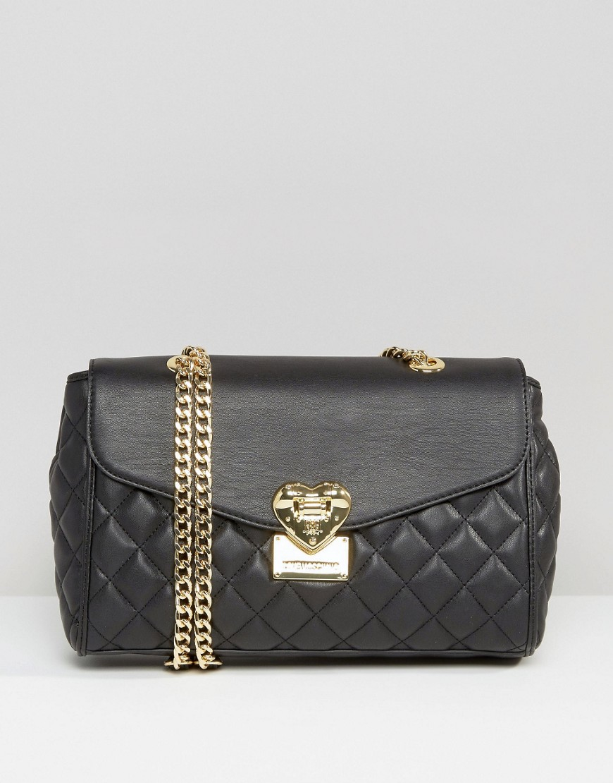 Love Moschino Quilted Chain Strap Shoulder Bag - Black - Lyst