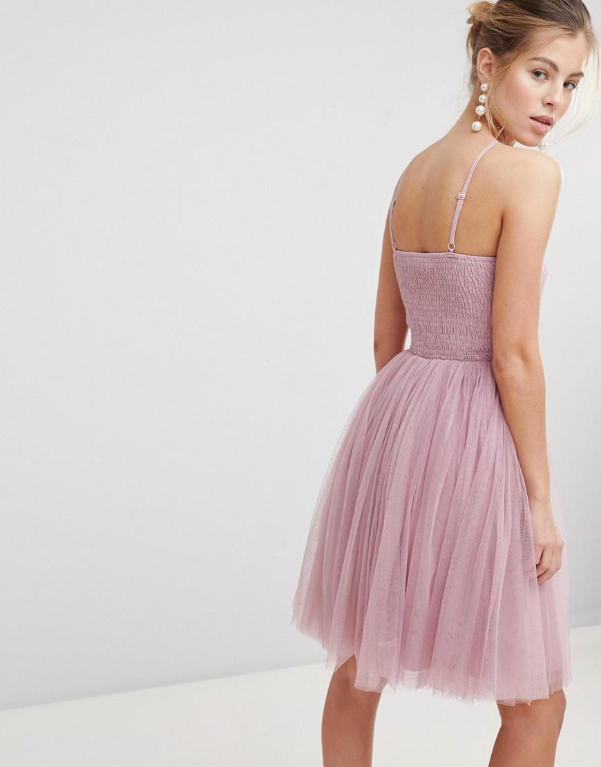 pink tulle skater dress