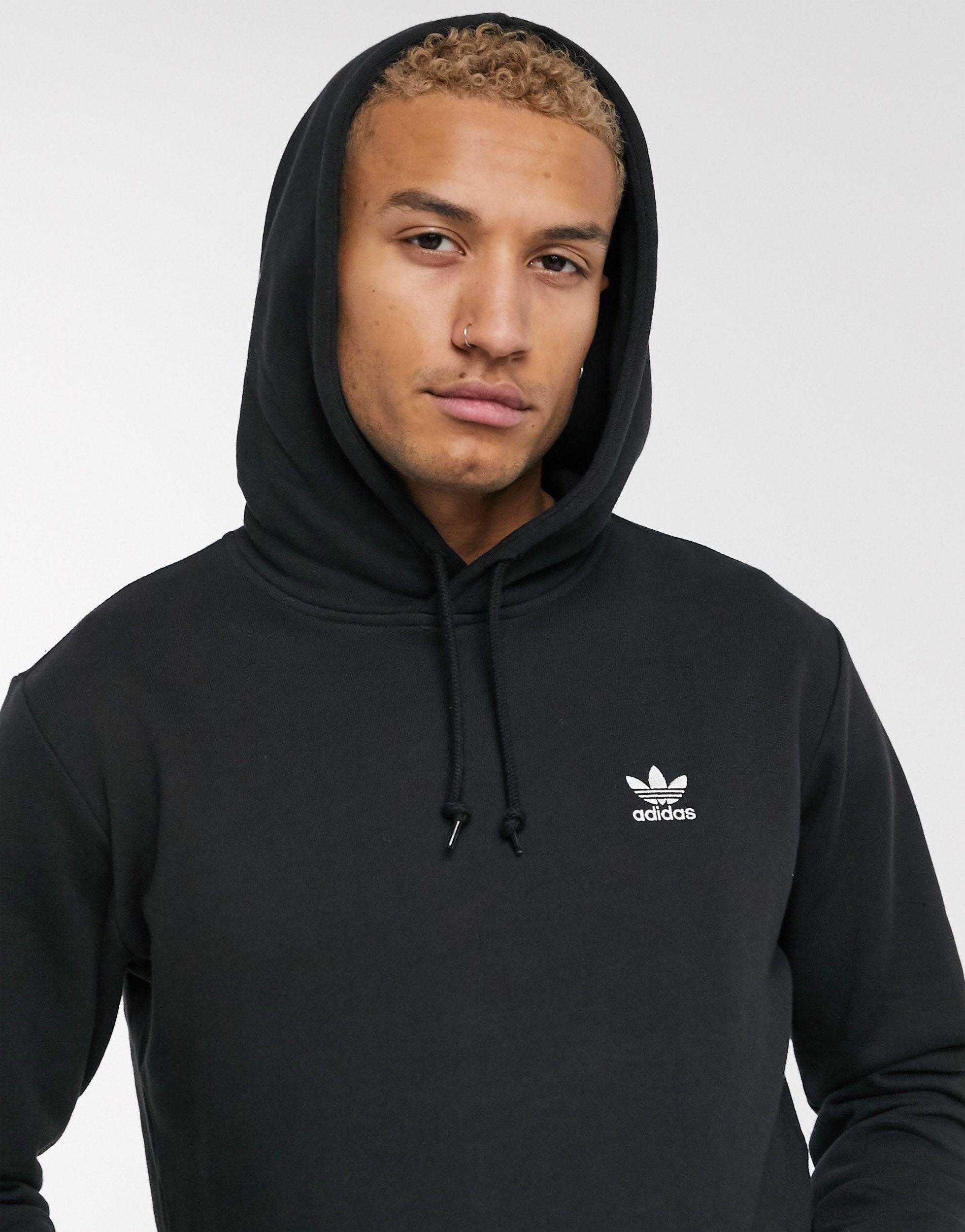 Sudadera negra con capucha essentials adidas Originals de Algodón de color  Negro para hombre - Lyst