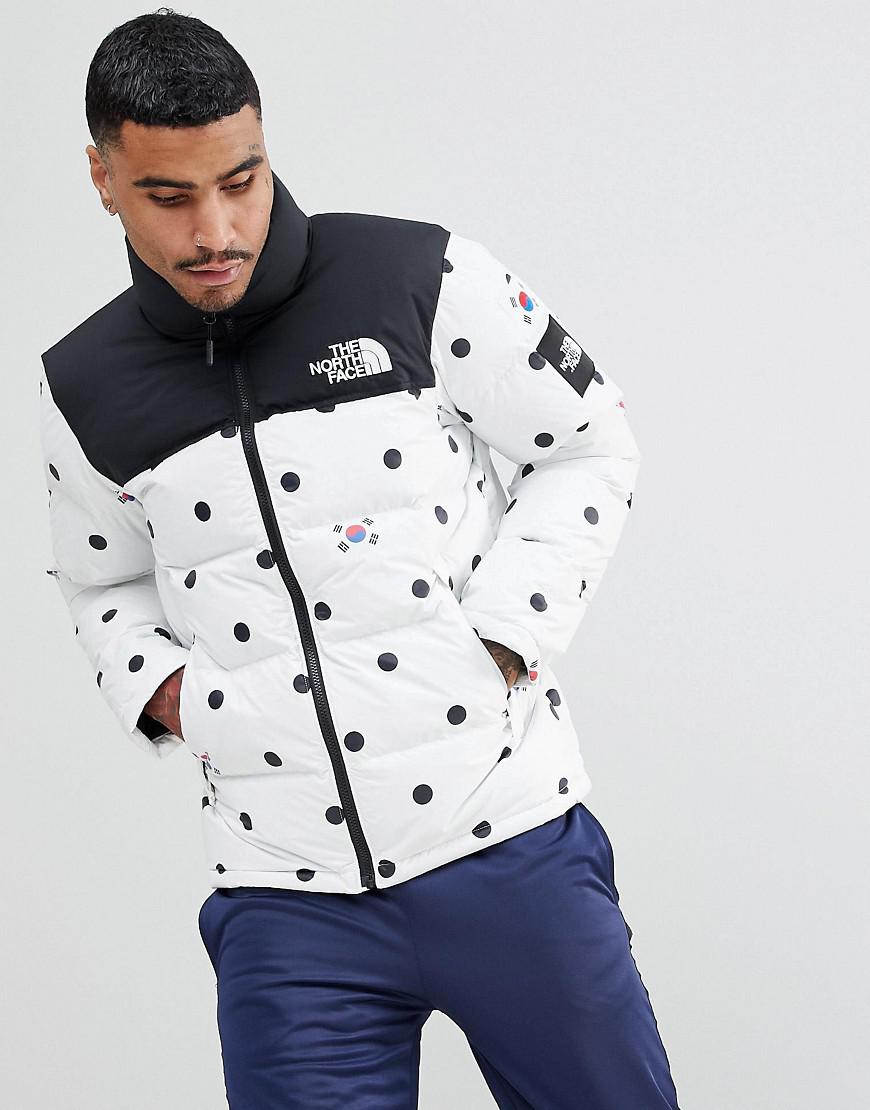 The North Face International Limited Capsule Nuptse Down Jacket In Grey Dot  Print in Gray for Men - Lyst