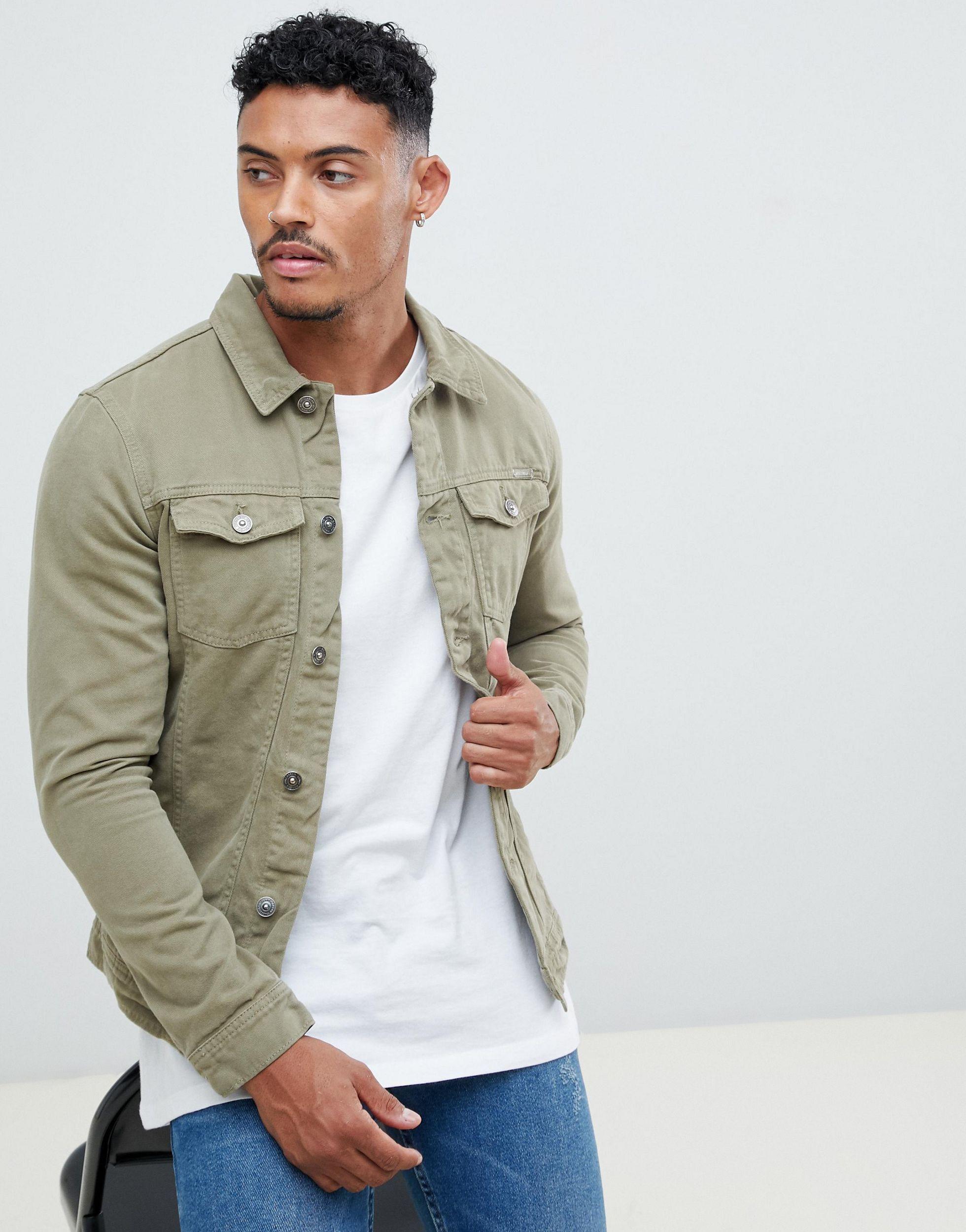 pull and bear green jacket
