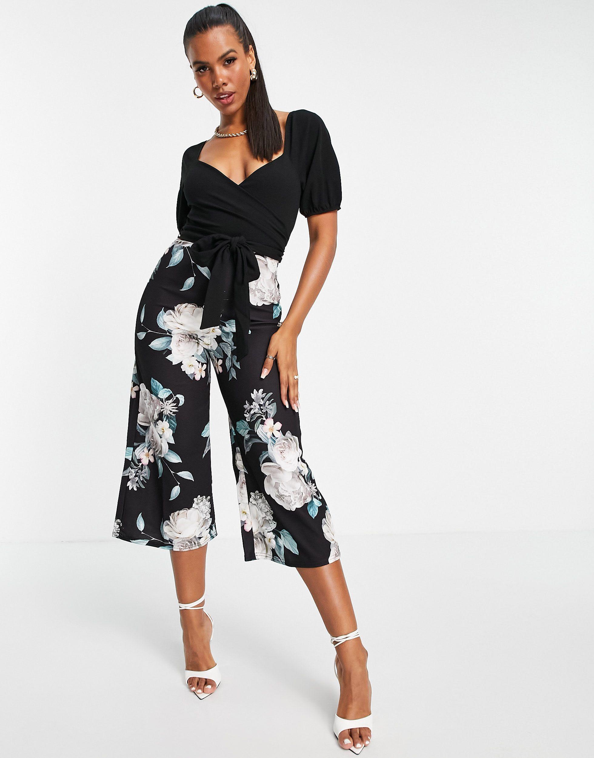 Lipsy Synthetic 2-in-1 Jumpsuit in Black | Lyst Canada