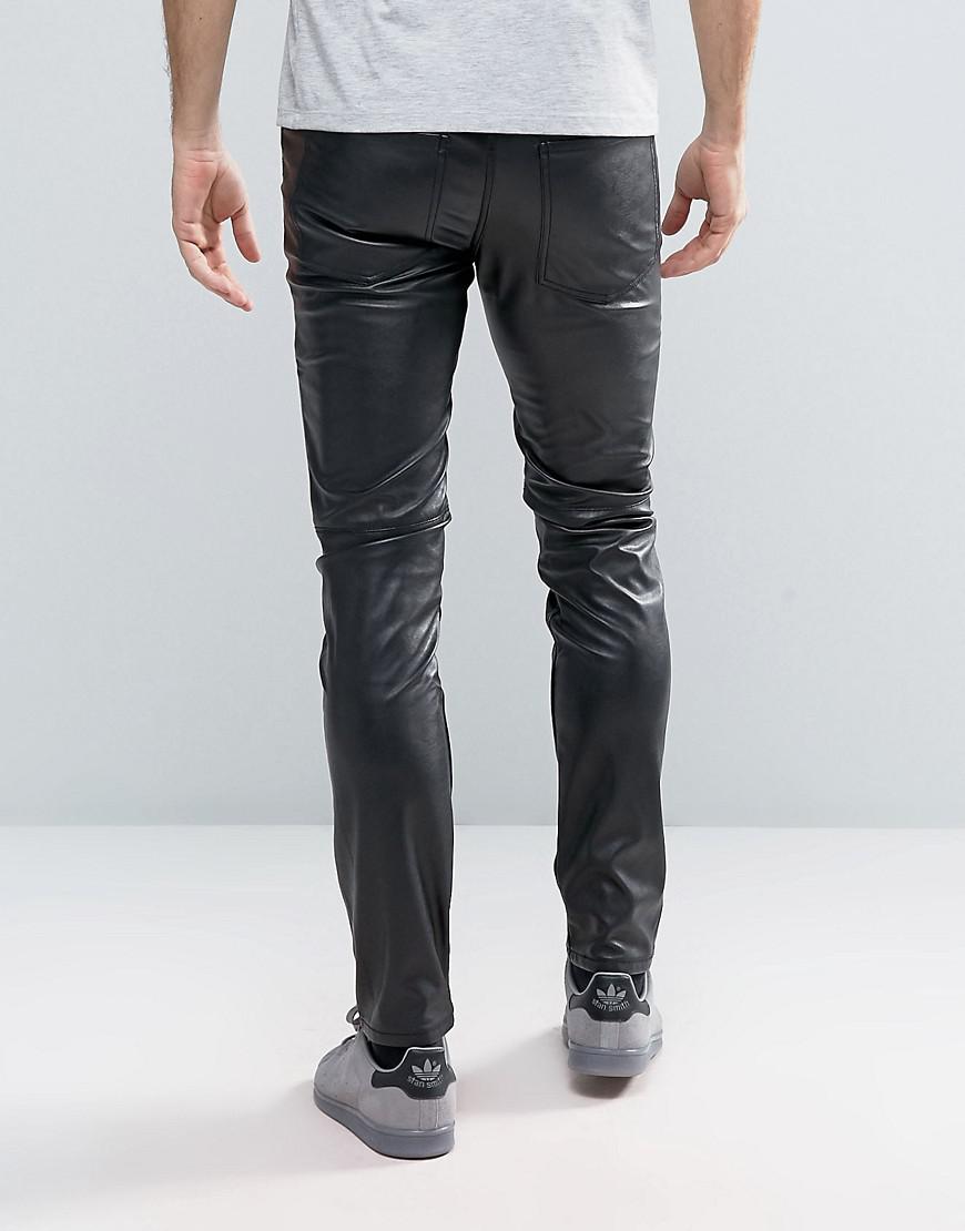Milestone very nice oven Cheap Monday Tight Flash Skinny Faux Leather Jeans in Black for Men | Lyst