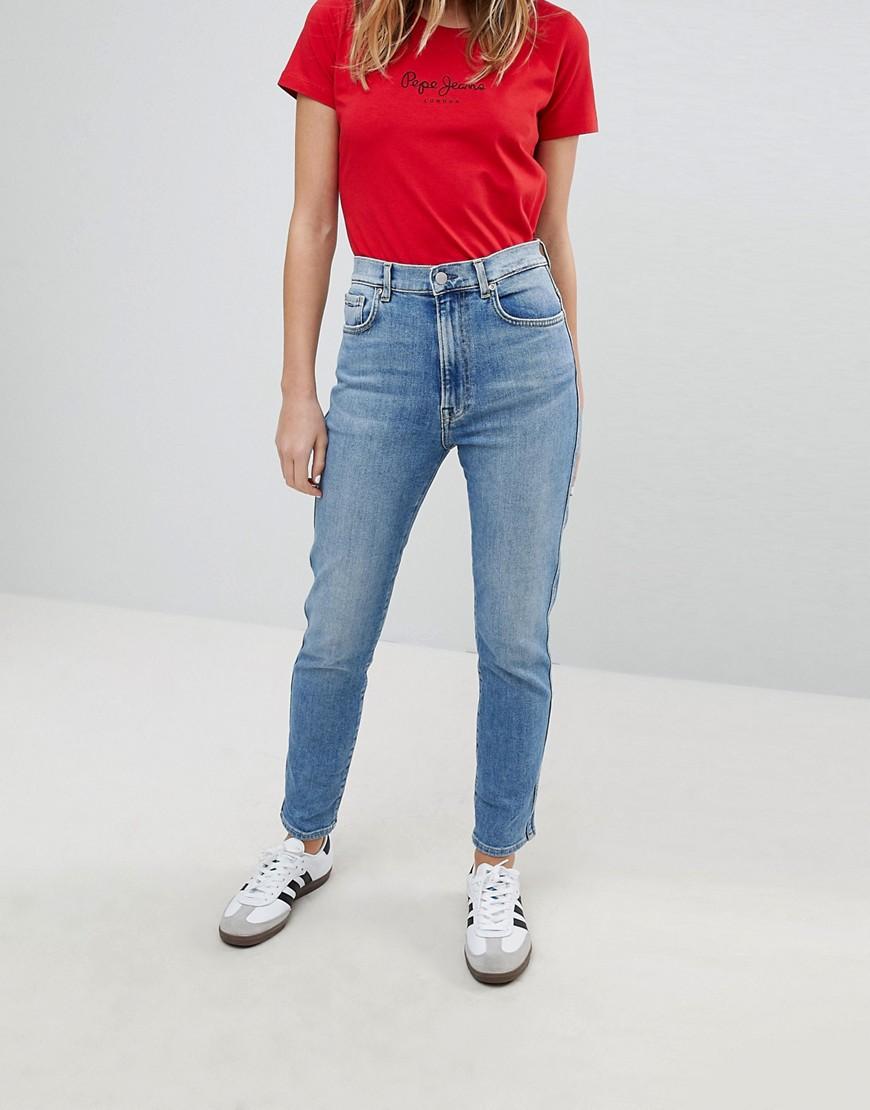Betty - Mom jeans slim a vita altaPepe Jeans in Denim di colore Blu | Lyst