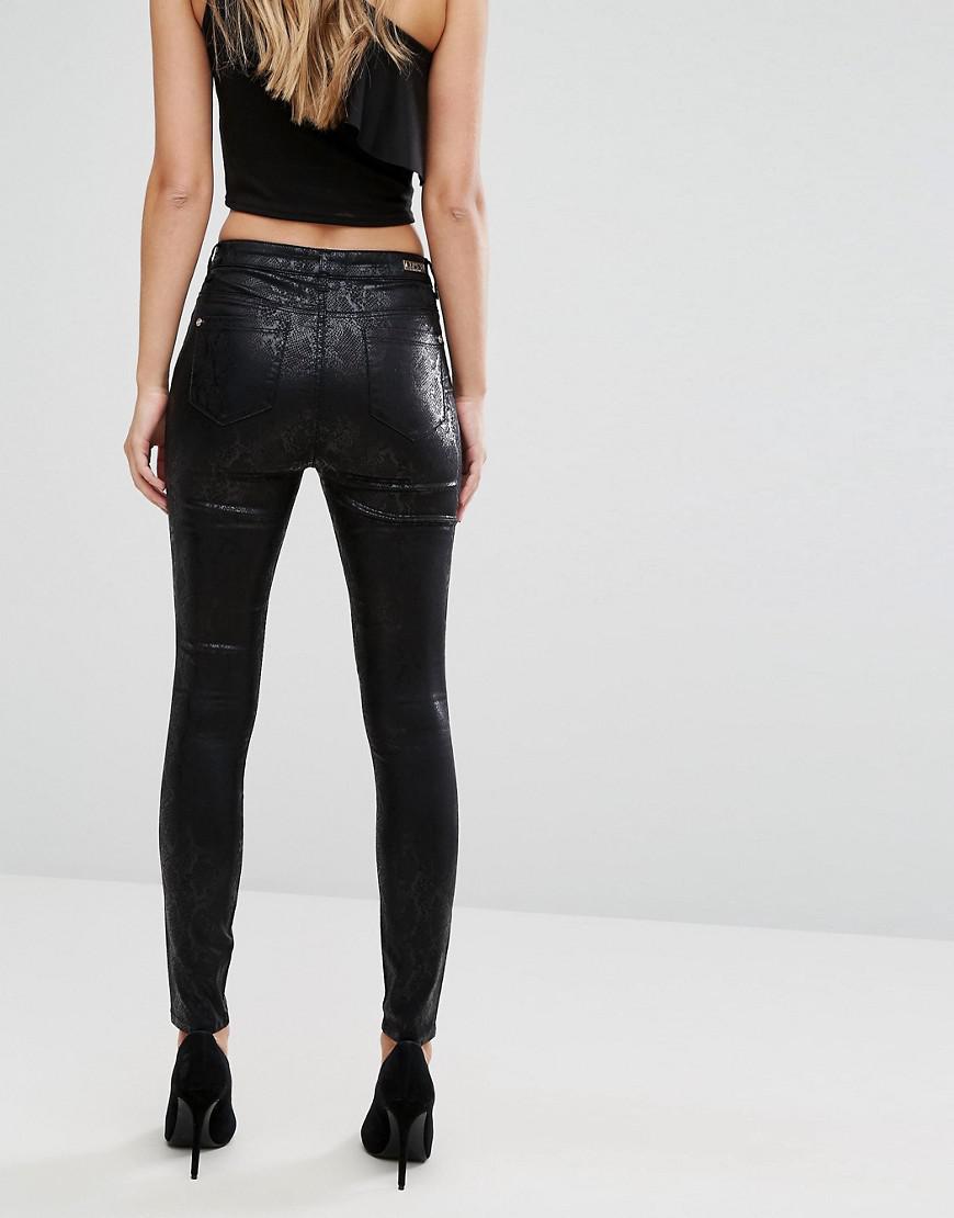 black snake print jeans