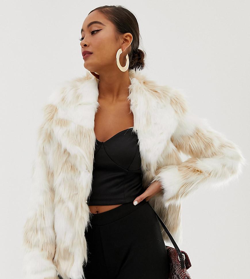 cream faux fur jacket