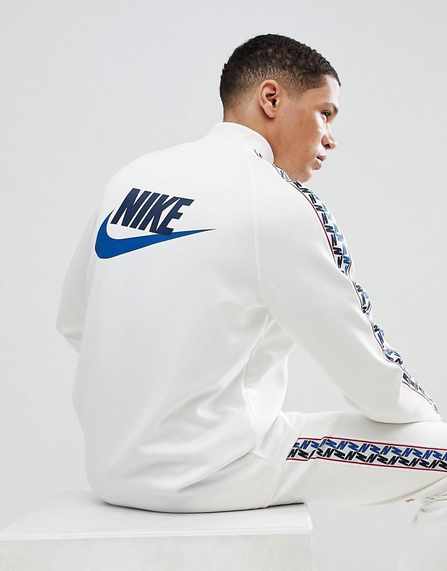 nike track jacket with taped side stripe