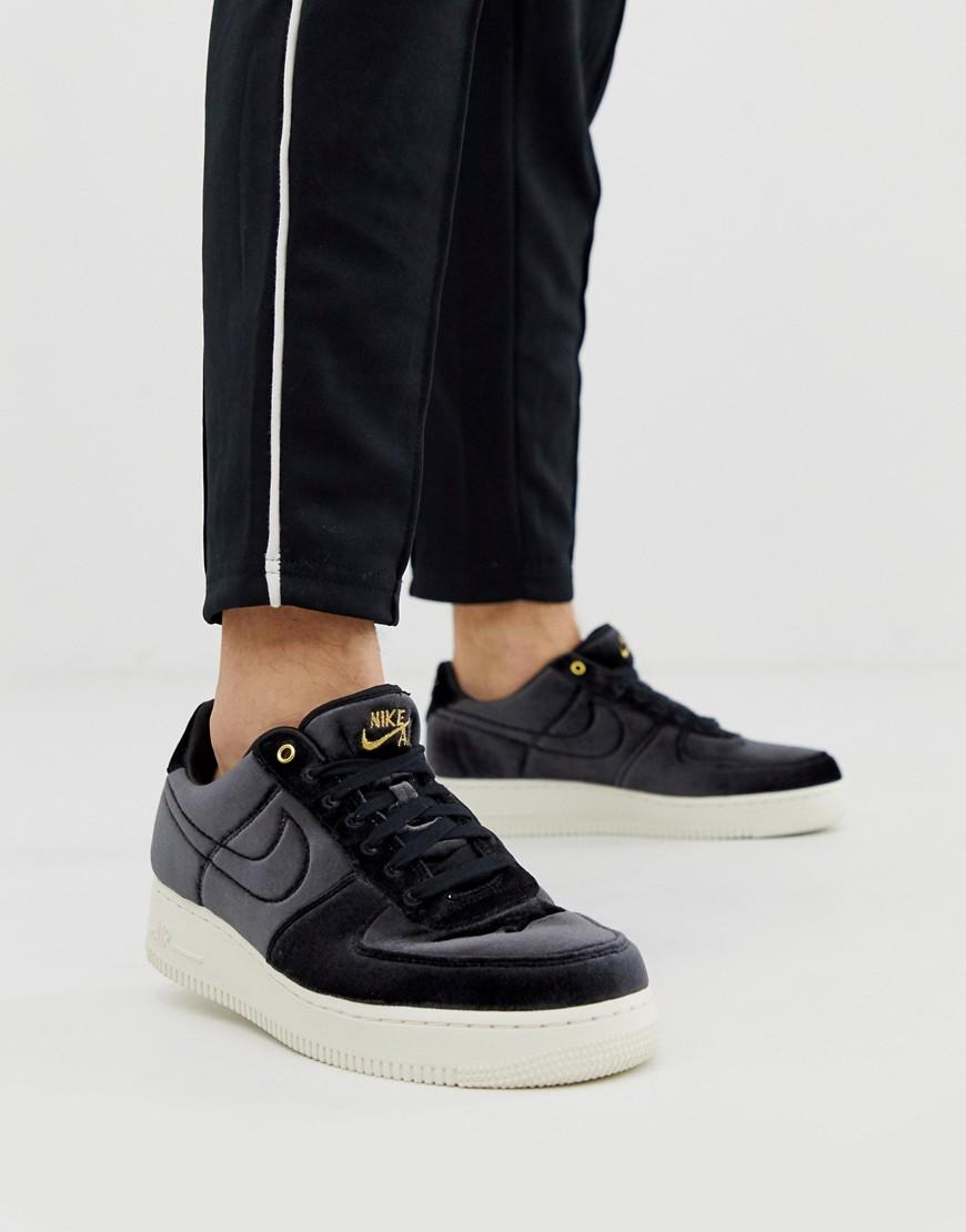 Nike – Air Force 1 – Sneaker aus schwarzem Samt im Stil der 07er in Schwarz  für Herren | Lyst DE
