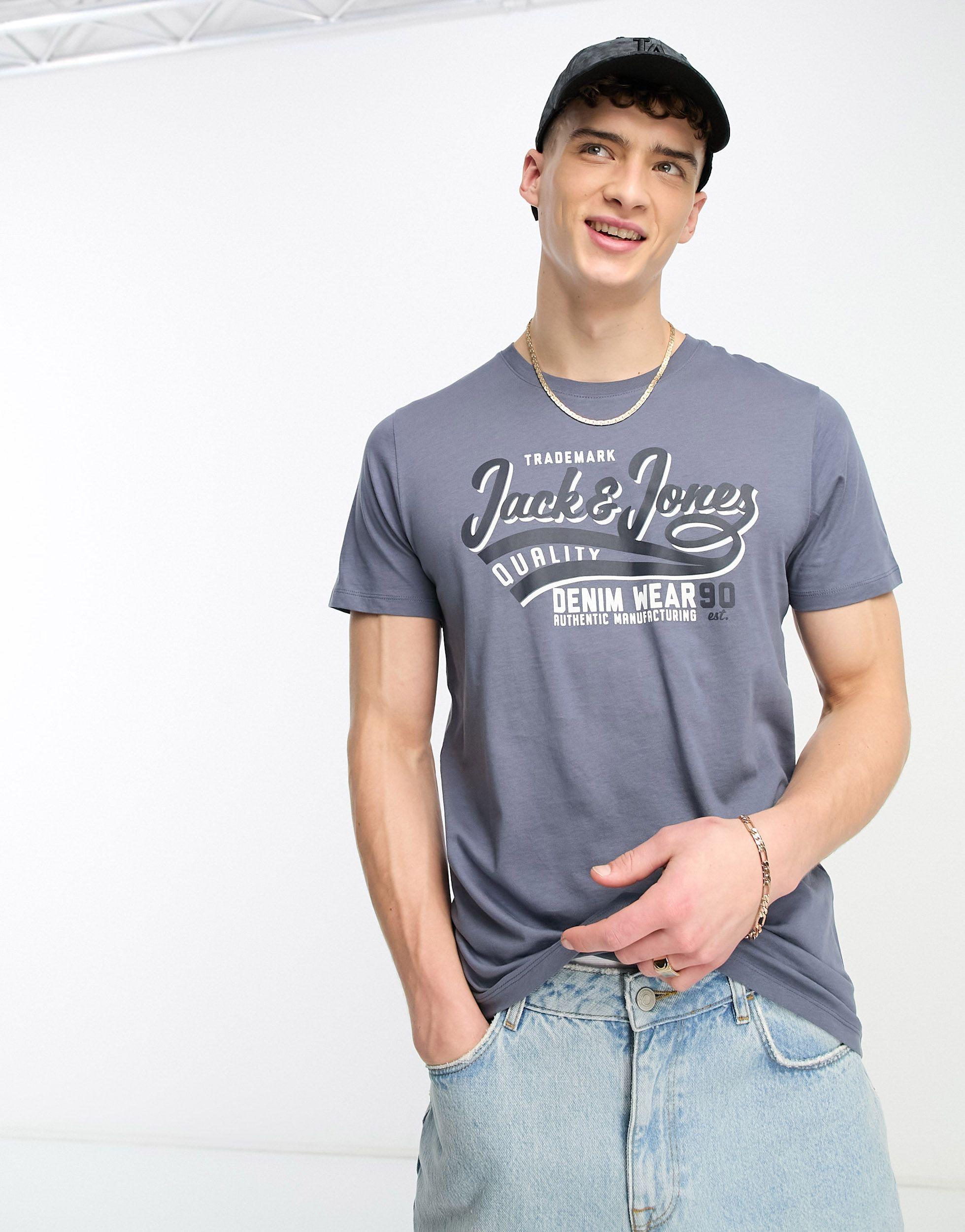 Jack & Jones Vintage Logo T-shirt in Blue for Men | Lyst