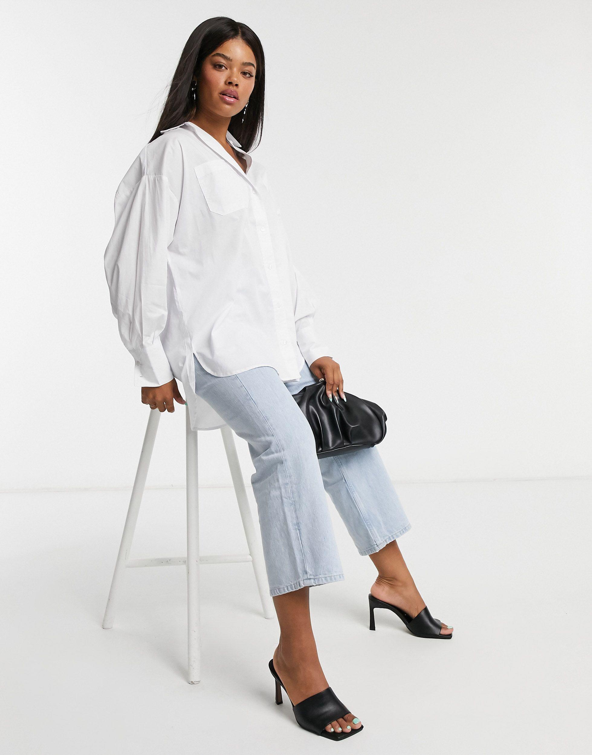 Stradivarius Poplin Shirt With Pocket 