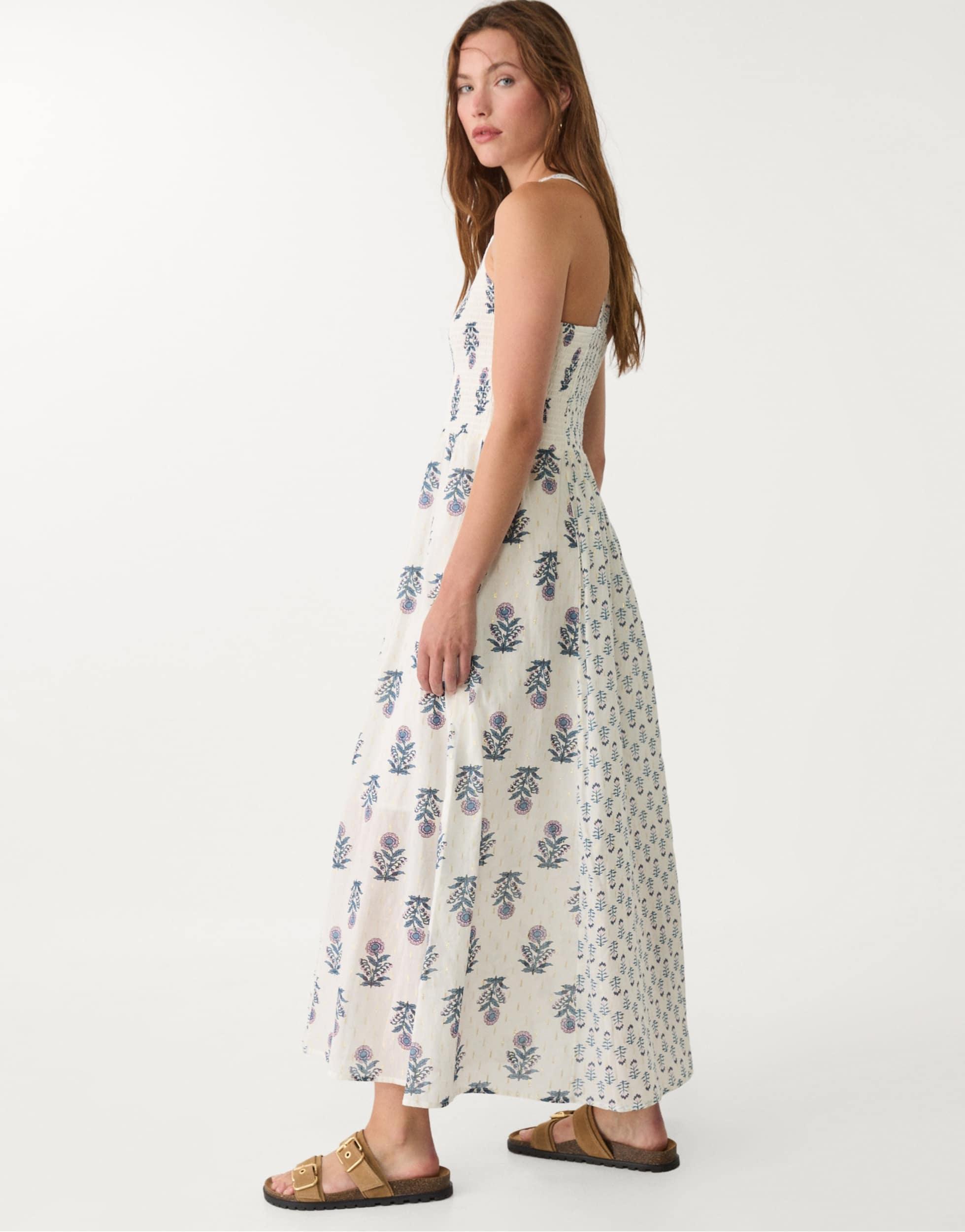 ZERO Robe à manches courtes Dames T 38 bleu-noir-blanc style