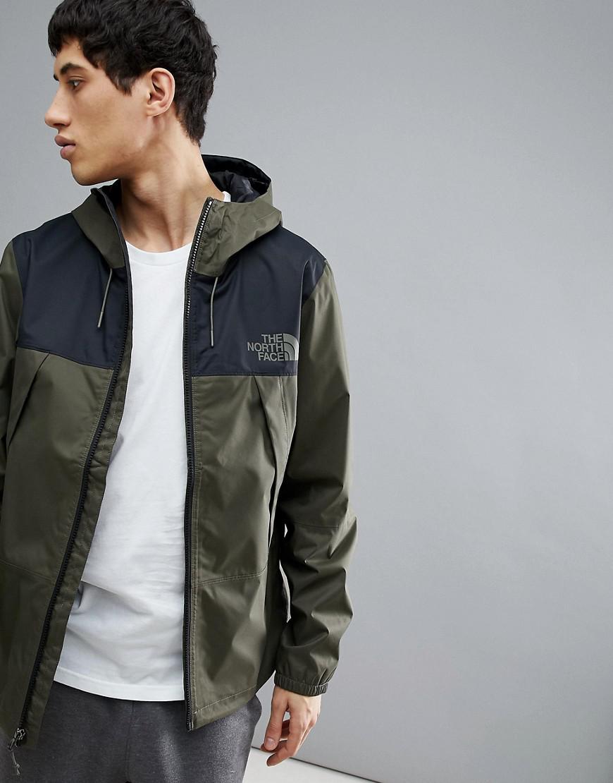the north face green and black jacket
