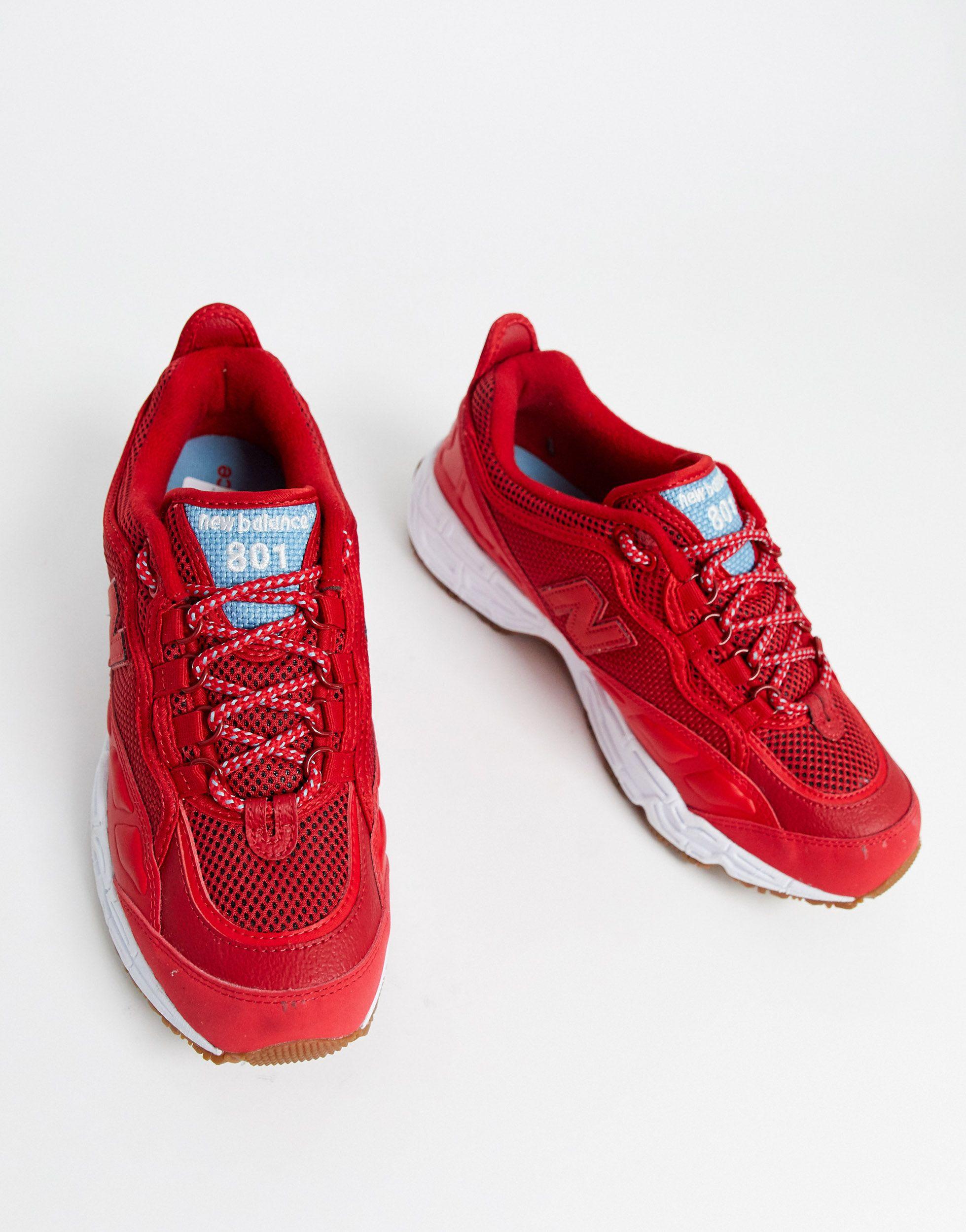 New Balance Leather 801 in Red for Men 