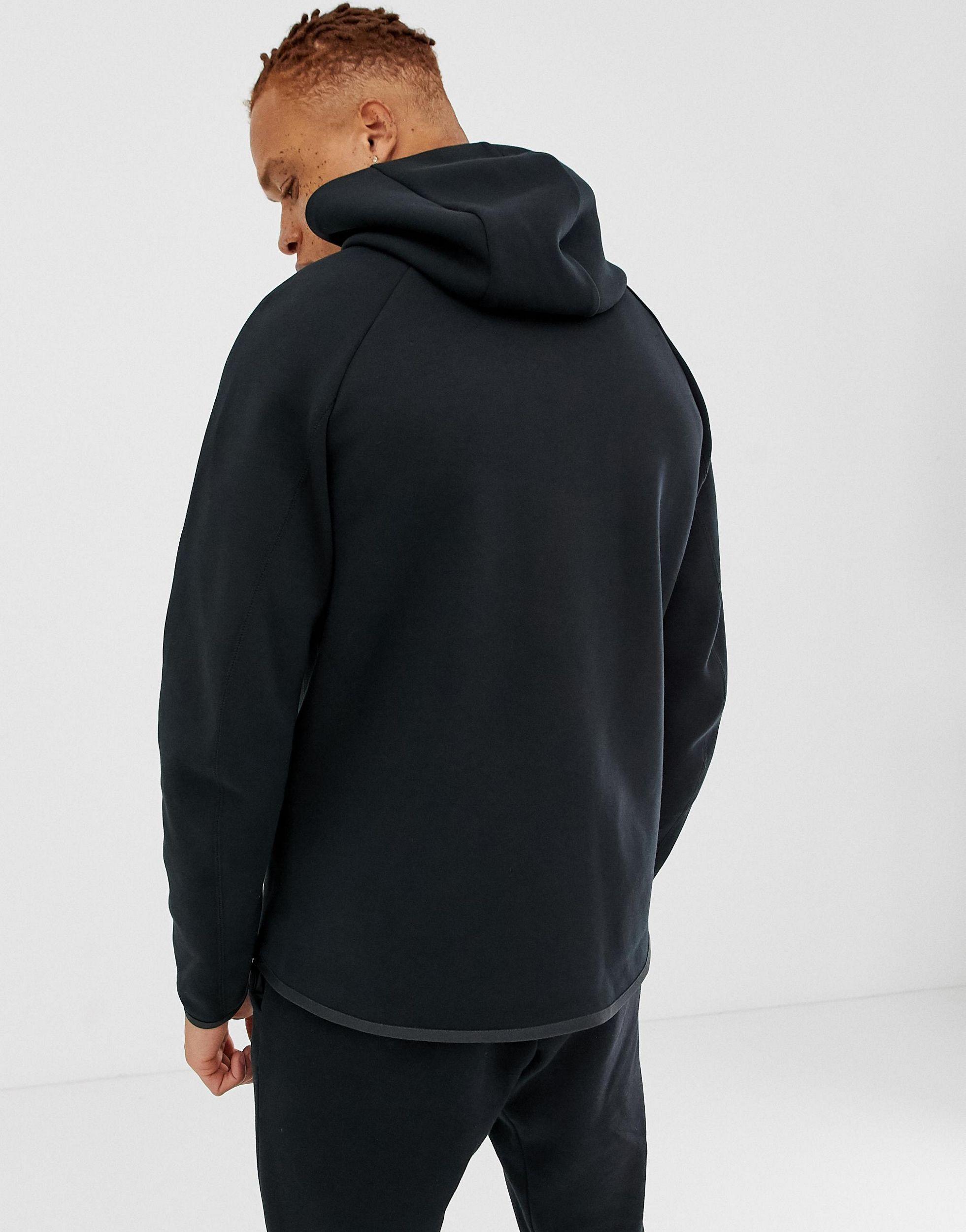 Nike Fullzip Tech Fleece Hoodie in Black for Men | Lyst