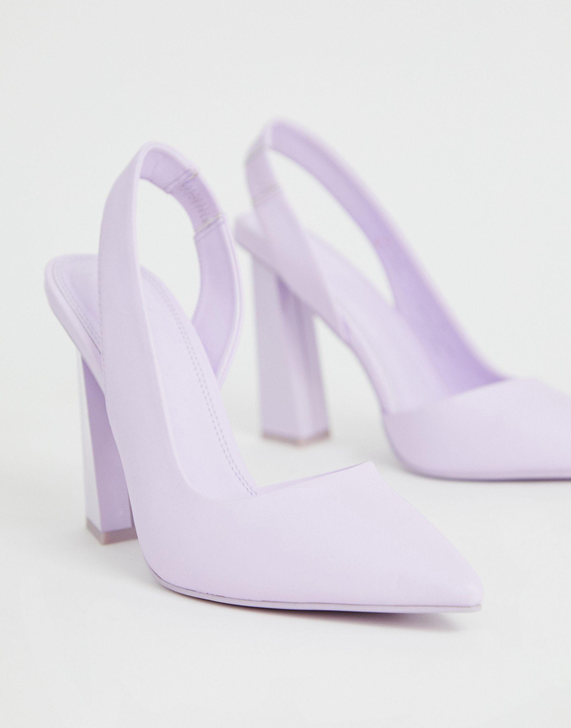 purple slingback heels
