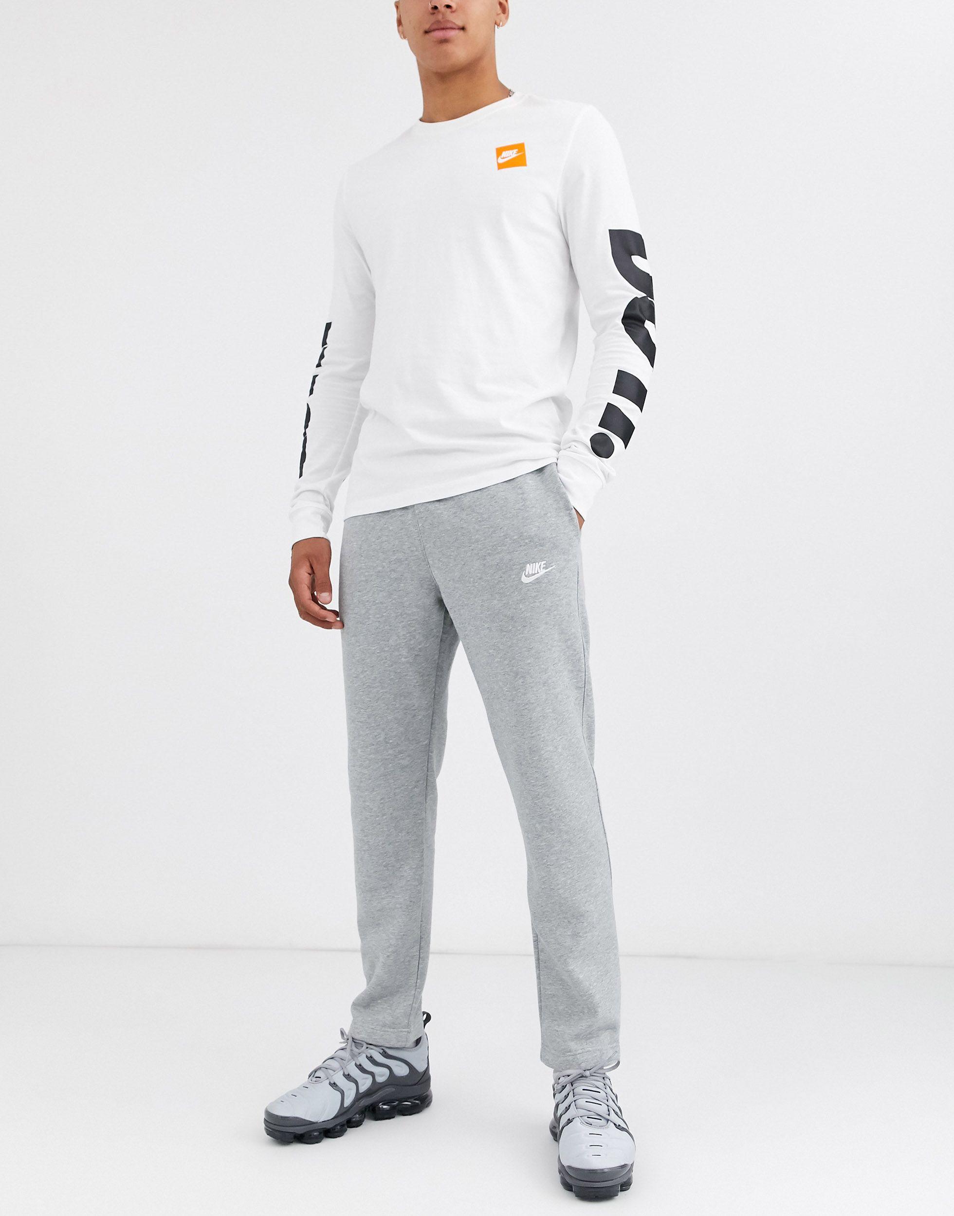 Nike Club Straight Leg joggers in Grey for Men