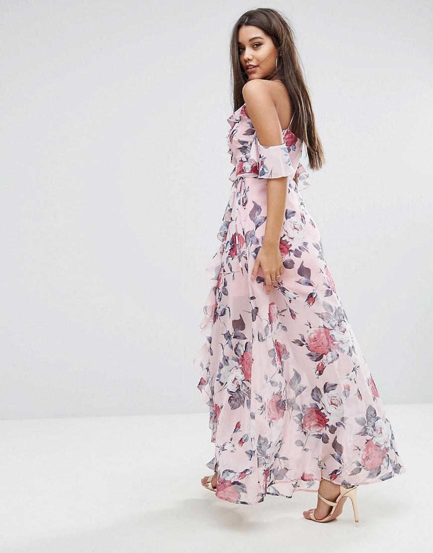 lipsy pink floral dress