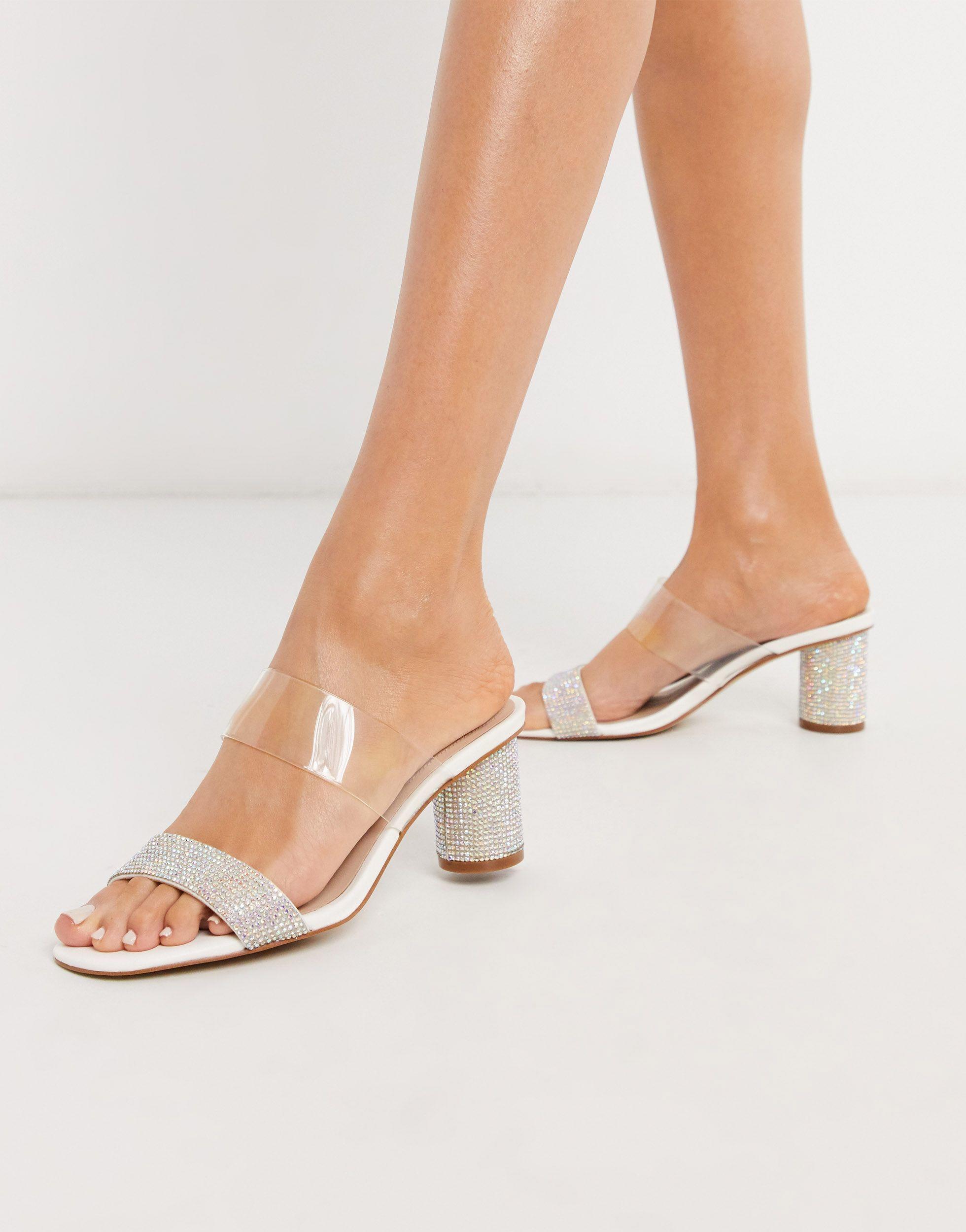 kitten heel mule sandals