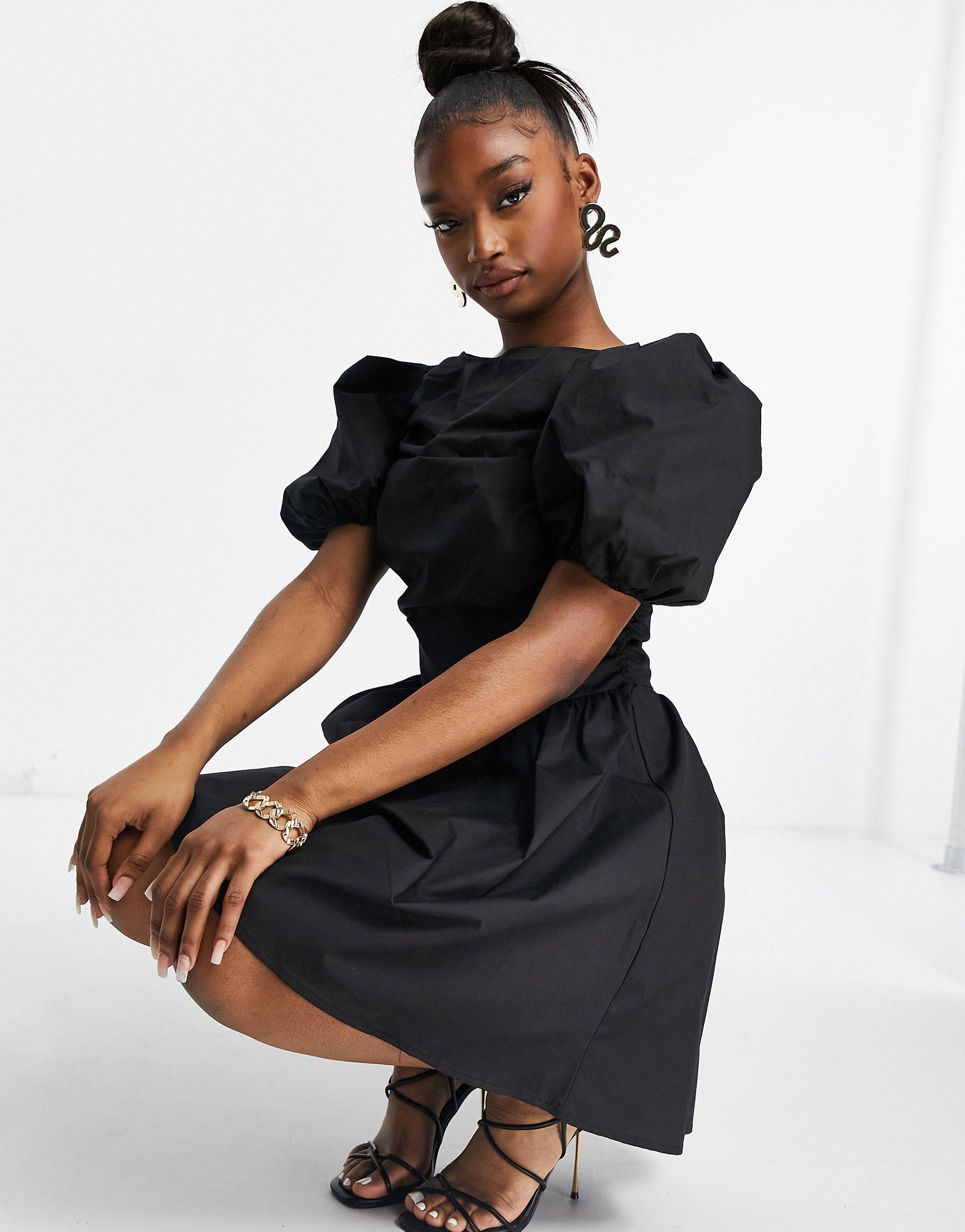 Missguided puff sleeve dress online