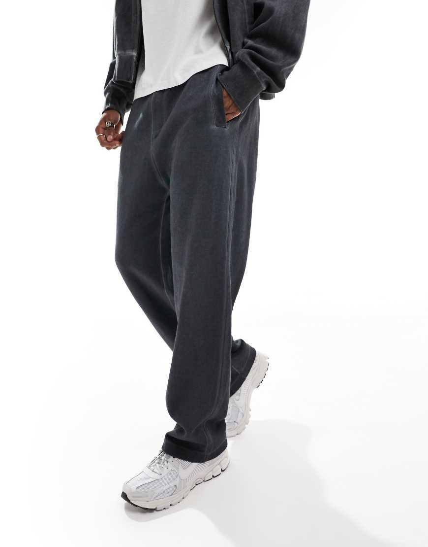 Bershka Washed Wide Leg Jogger Tracksuit in Blue for Men Lyst UK