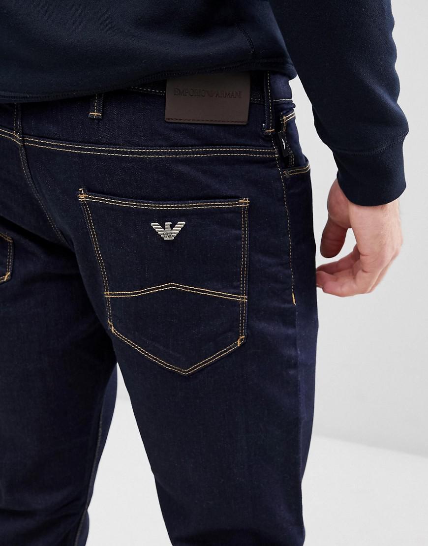 emporio armani j06 slim fit jeans navy