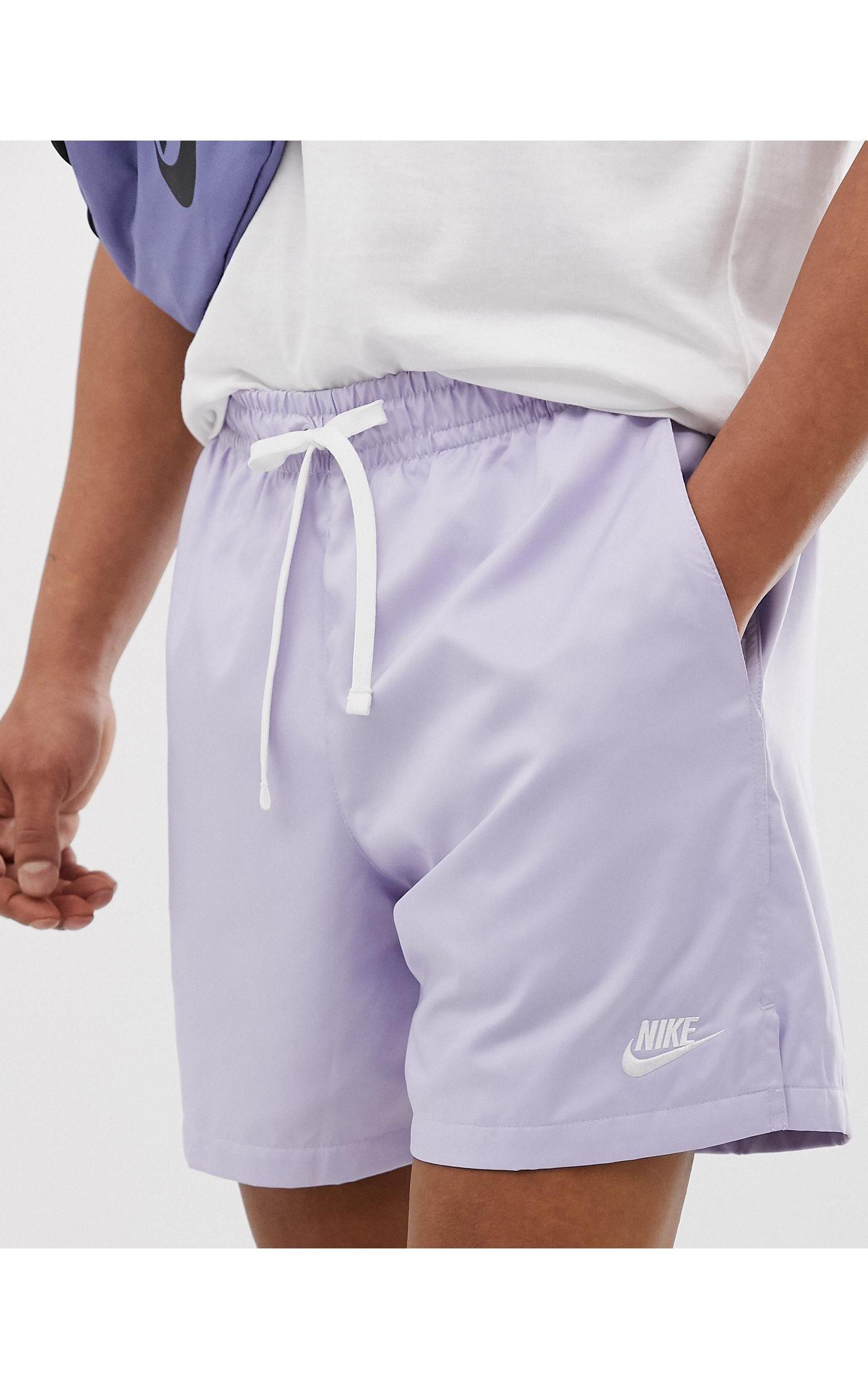 Nike Woven Logo Shorts Lilac in Purple 