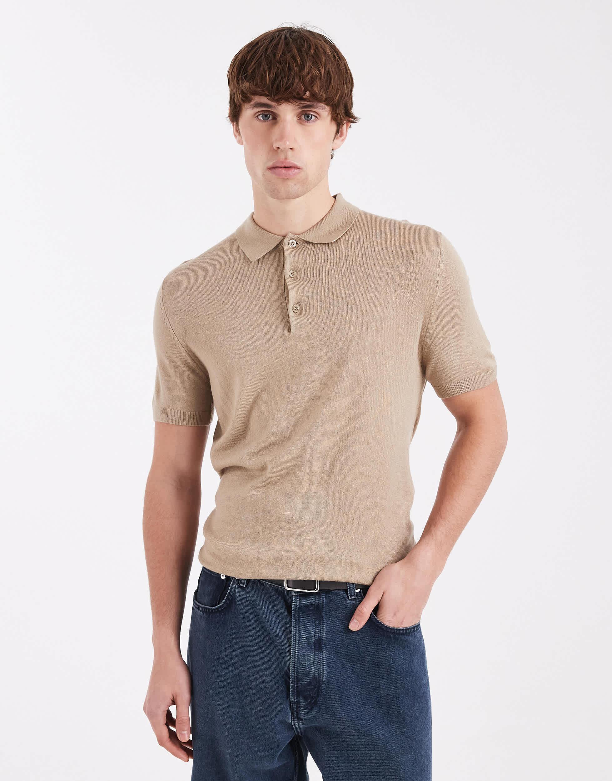 Pull Homme New Look – Taille M – Marron – Coton – Manches Longues – Très Bon état