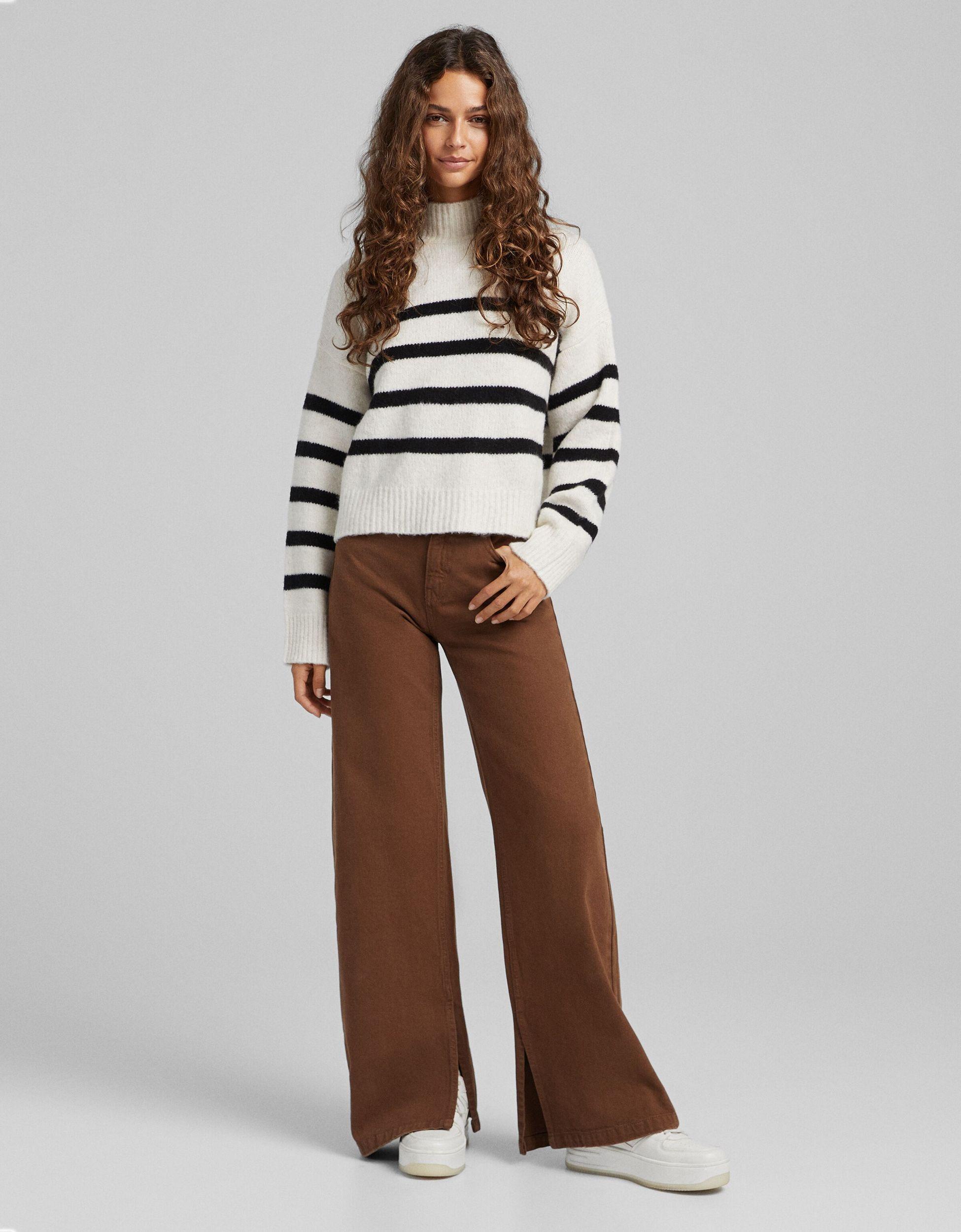 brown wide pants